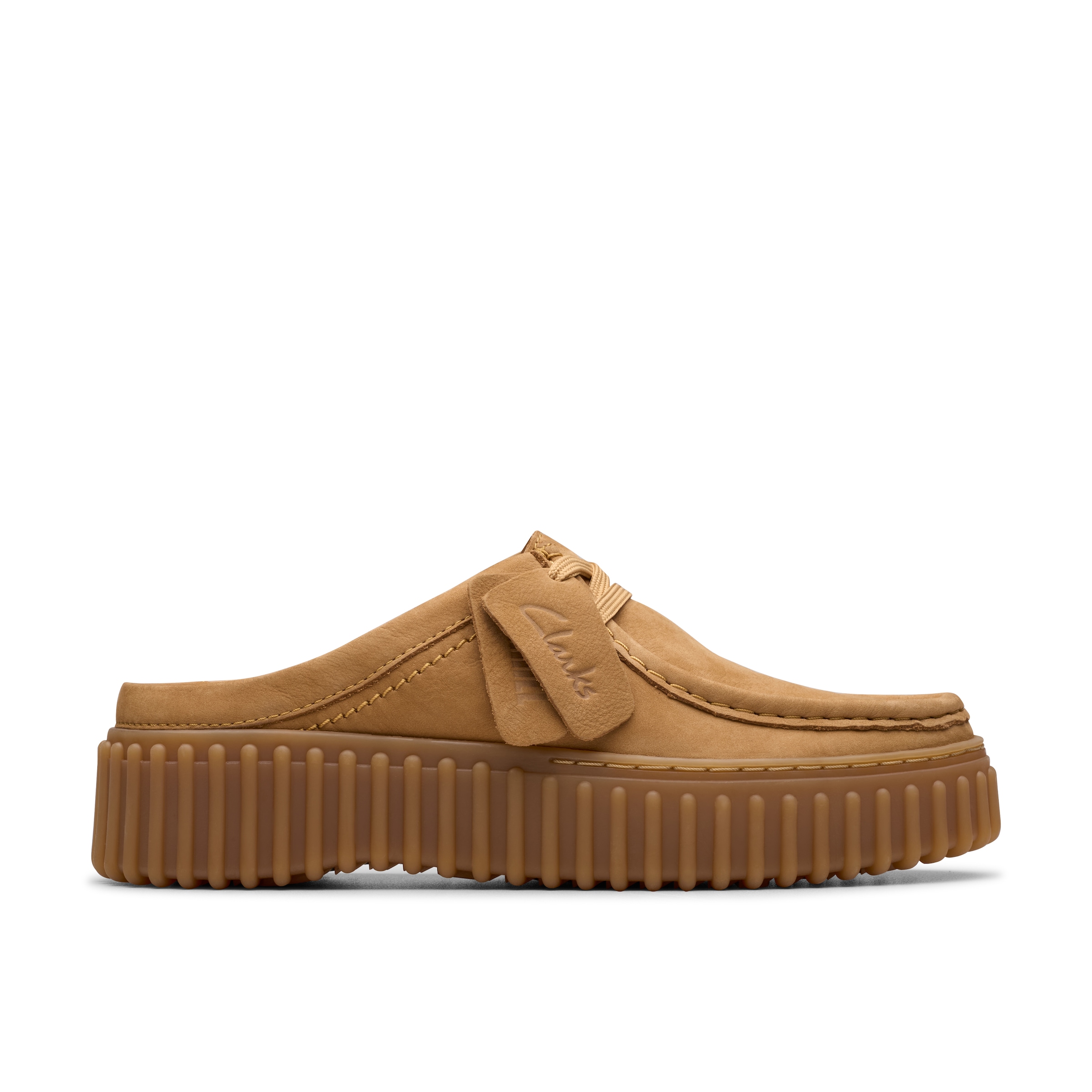 Clarks Clog »Torhill Mule«, Plateausandale, Mules mit Plateausohle und Ziernaht