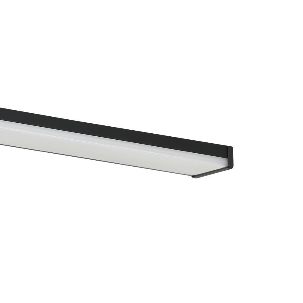 EGLO Spiegelleuchte »PANDELLA 2 Spiegellampe, Alu, Kunststoff, IP44, Badezimmerlampe, Lampe«, 1 flammig, Leuchtmittel LED-Modul | LED wechselbar, Wand-/Deckenleuchte, L60 x H4 x AL12 cm, schwarz, 11W inkl.