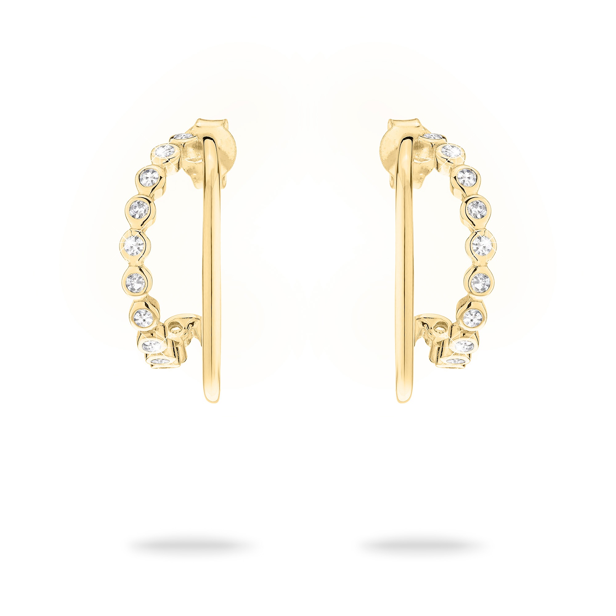 Tamaris Paar Creolen »Schmuck Geschenk Silber 925 Ohrringe Tiny Glimmer« mit Zirkonia (synth.)