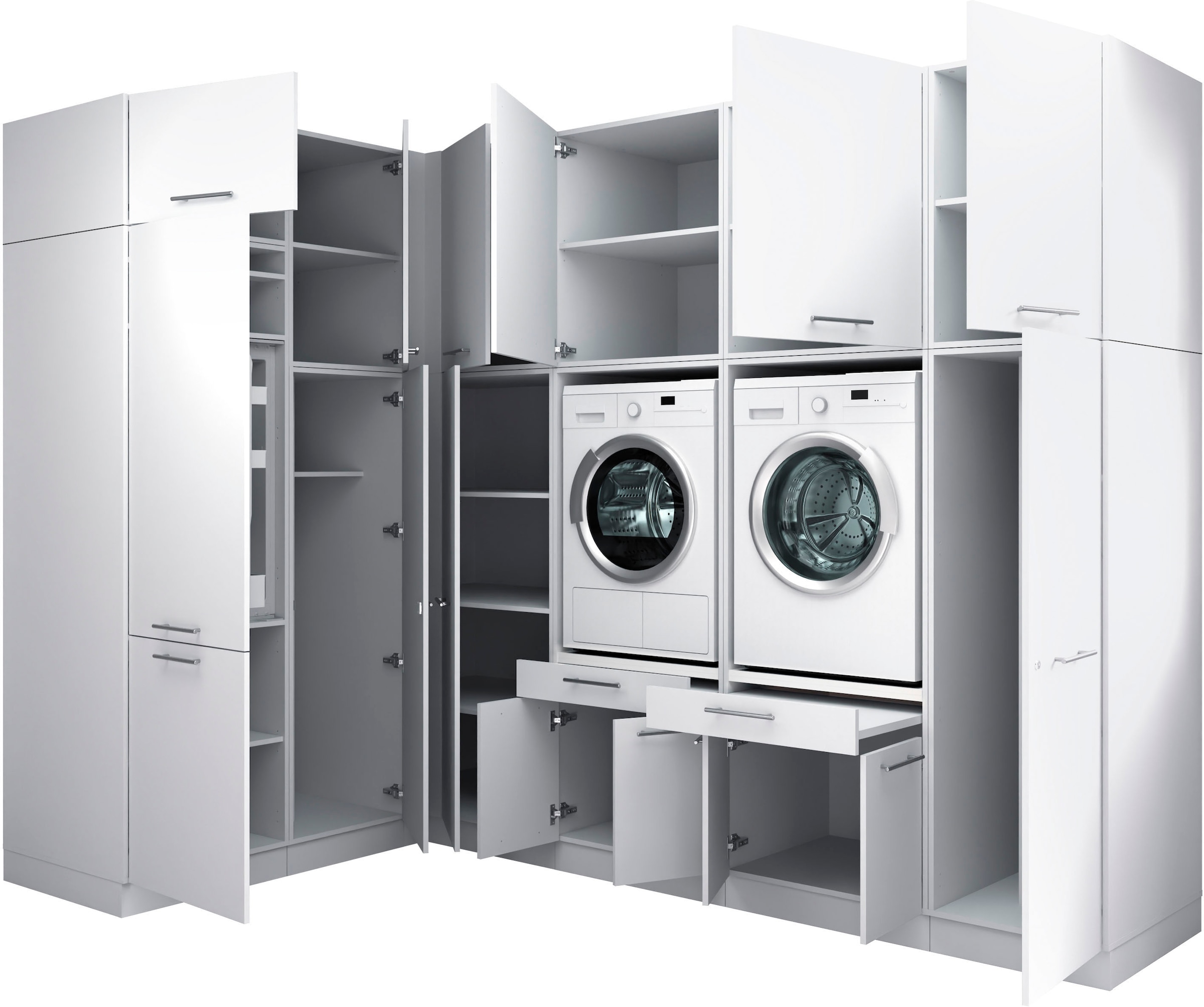 Laundreezy Mehrzweckschrank-Set »Laundreezy, 12-tlg. Mehrzweckschrank-Set B/H/T 285/238/68 cm« 12 Stk. tlg.