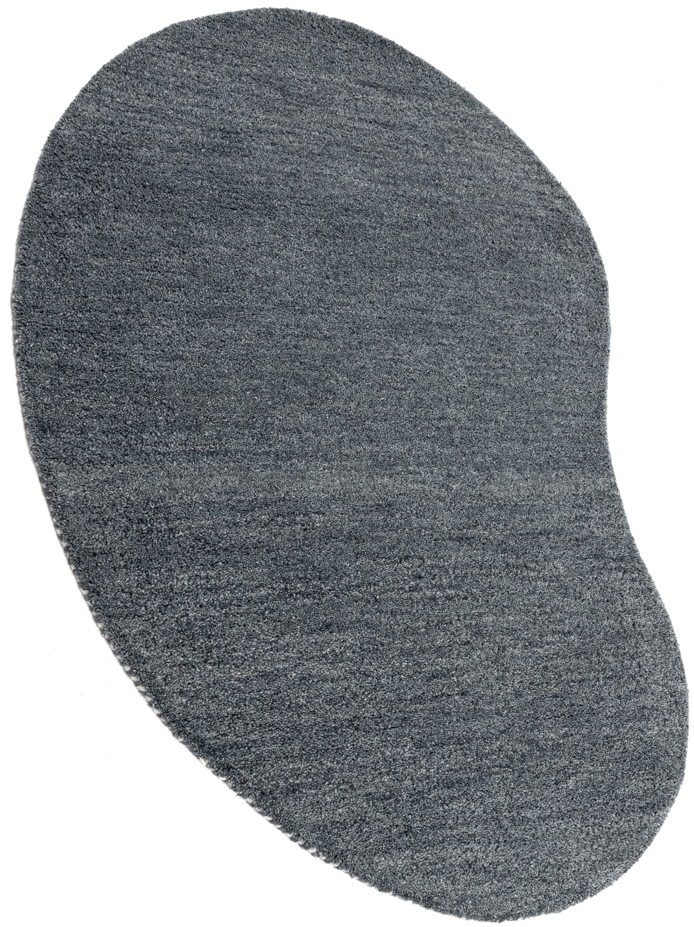 THEKO Wollteppich »Gabbeh Uni, Handweb Teppich, meliert, reine Wolle, handgewebt«, oval, 14 mm Höhe, Schlafzimmer, Wohnzimmer, Esszimmer, auch als Läufer, eckig oder rund