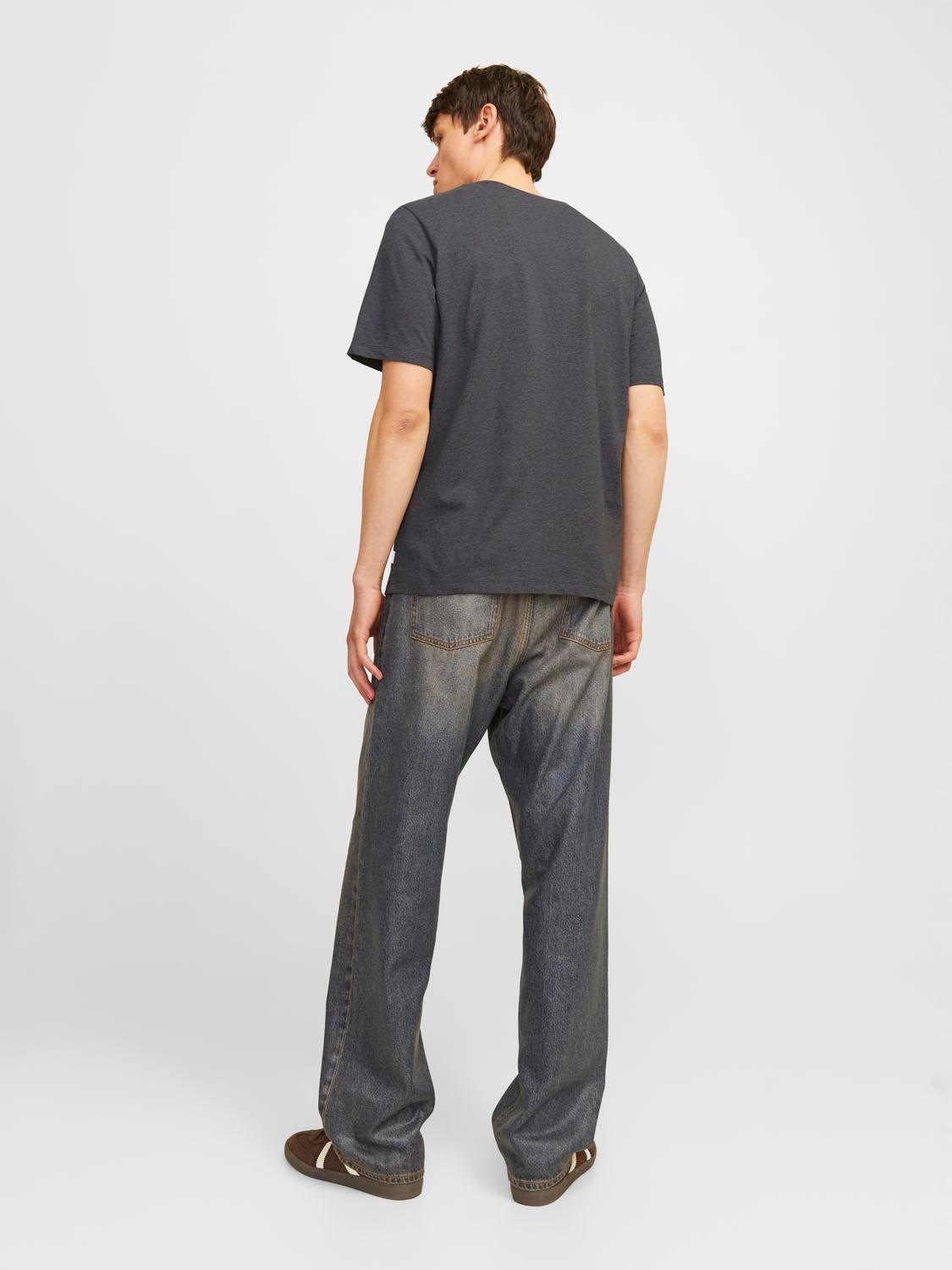 Jack & Jones Rundhalsshirt »JJEORGANIC MELANGE TEE SS O-NECK NOOS«, in Melange Optik