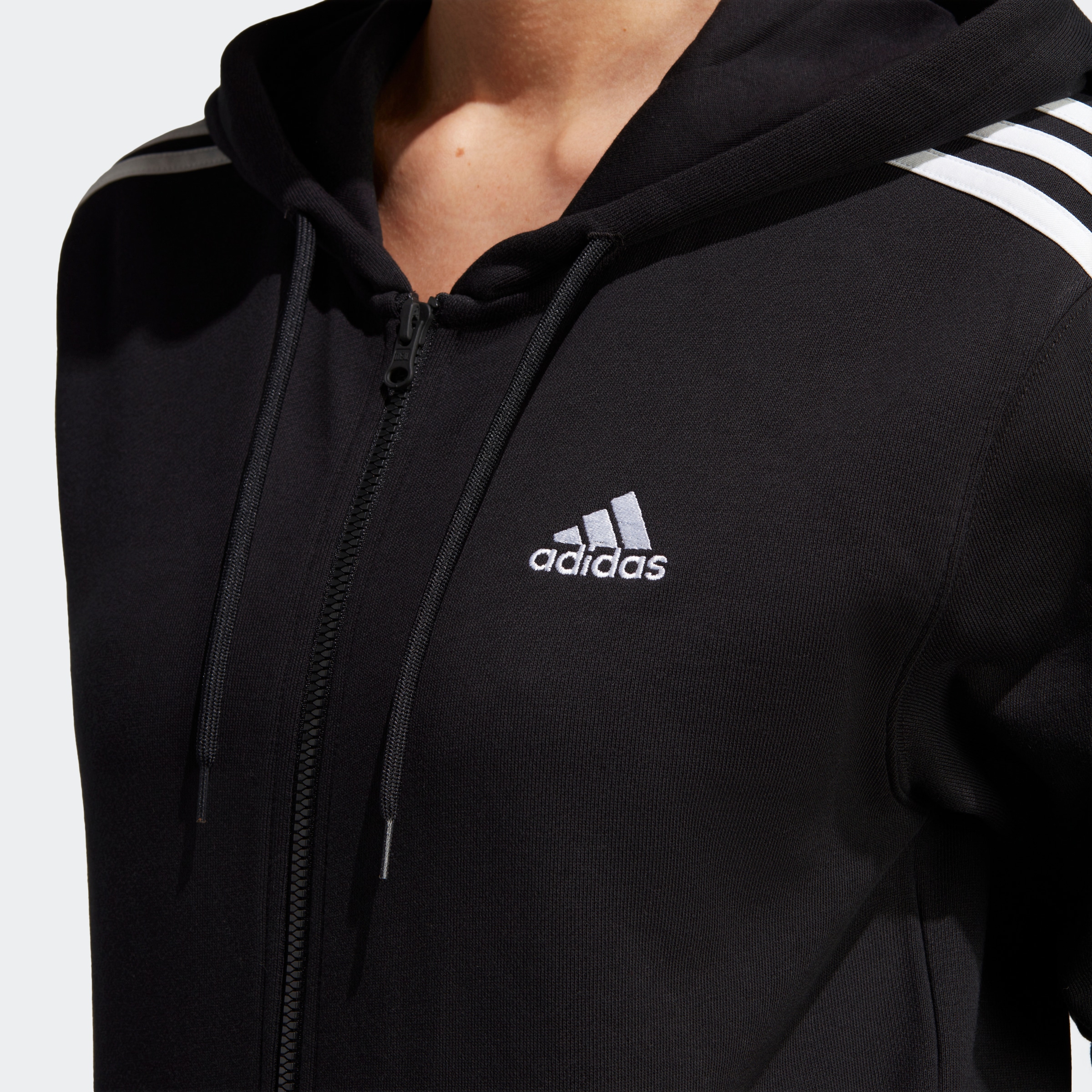 adidas Sportswear Kapuzensweatjacke »ESSENTIALS 3STREIFEN FRENCH TERRY REGULAR KAPUZENJACKE«