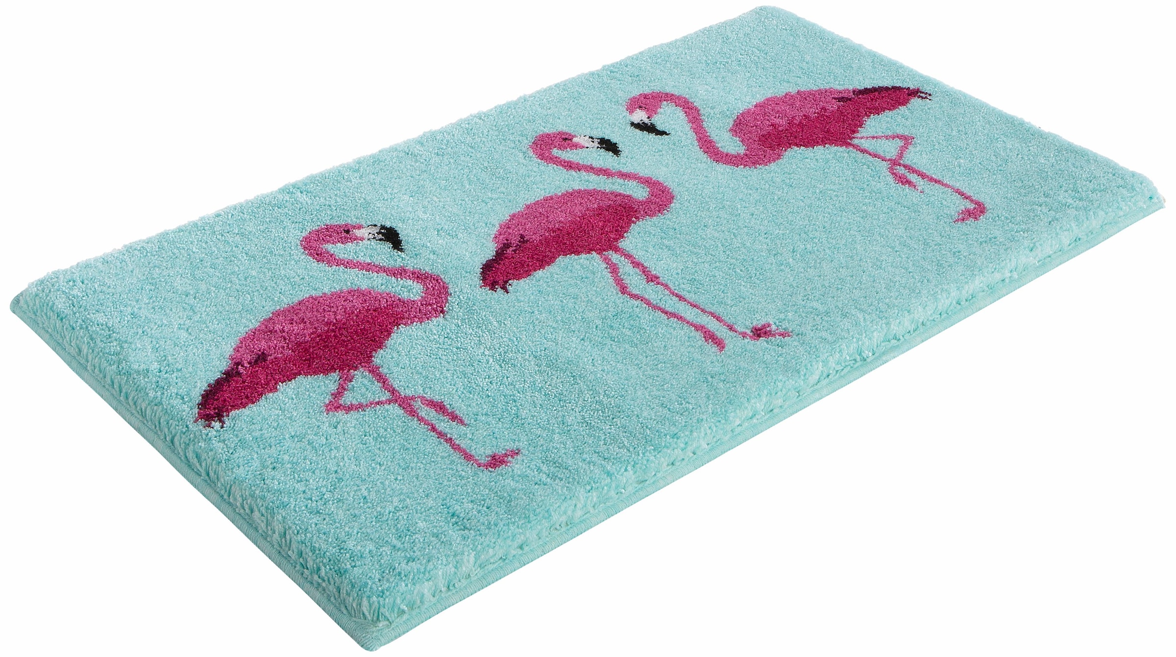 Badematte »Flamingos«, Höhe 20 mm, rutschhemmend beschichtet, fußbodenheizungsgeeignet