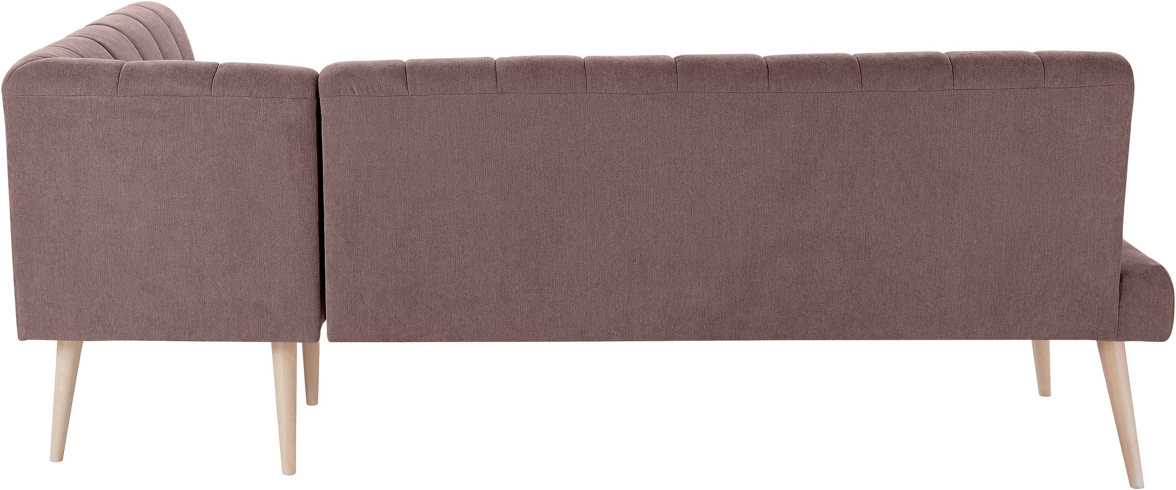 exxpo - sofa fashion Eckbank »Costa, moderne Rückensteppung, bequem und elegant, hoher Holzfuß«, hochwertig verarbeitet, Frei im Raum stellbar