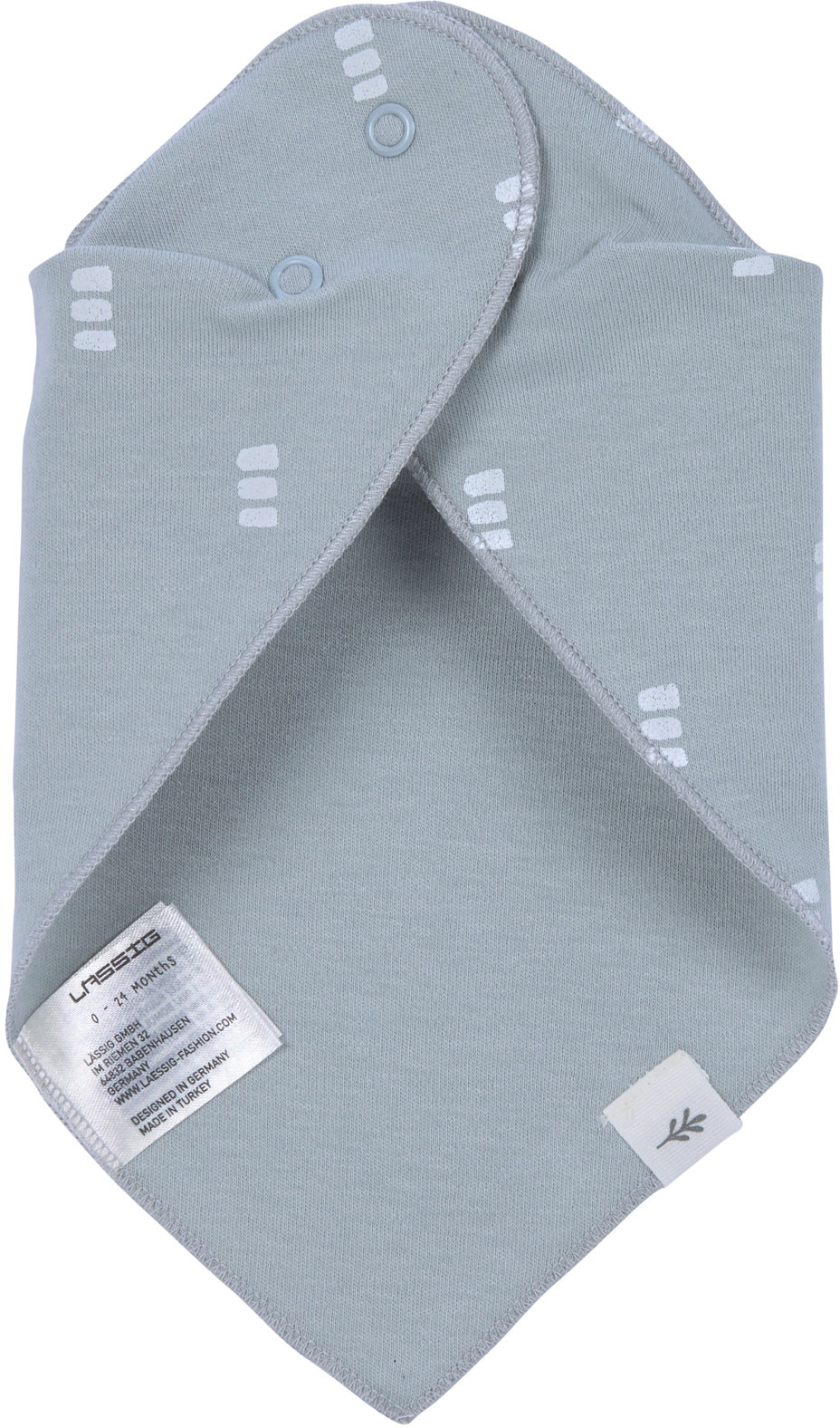 LÄSSIG Dreieckstuch »Interlock Bandana, blue/milk«, (2 St.), für Babys; enthält Bio-Baumwolle