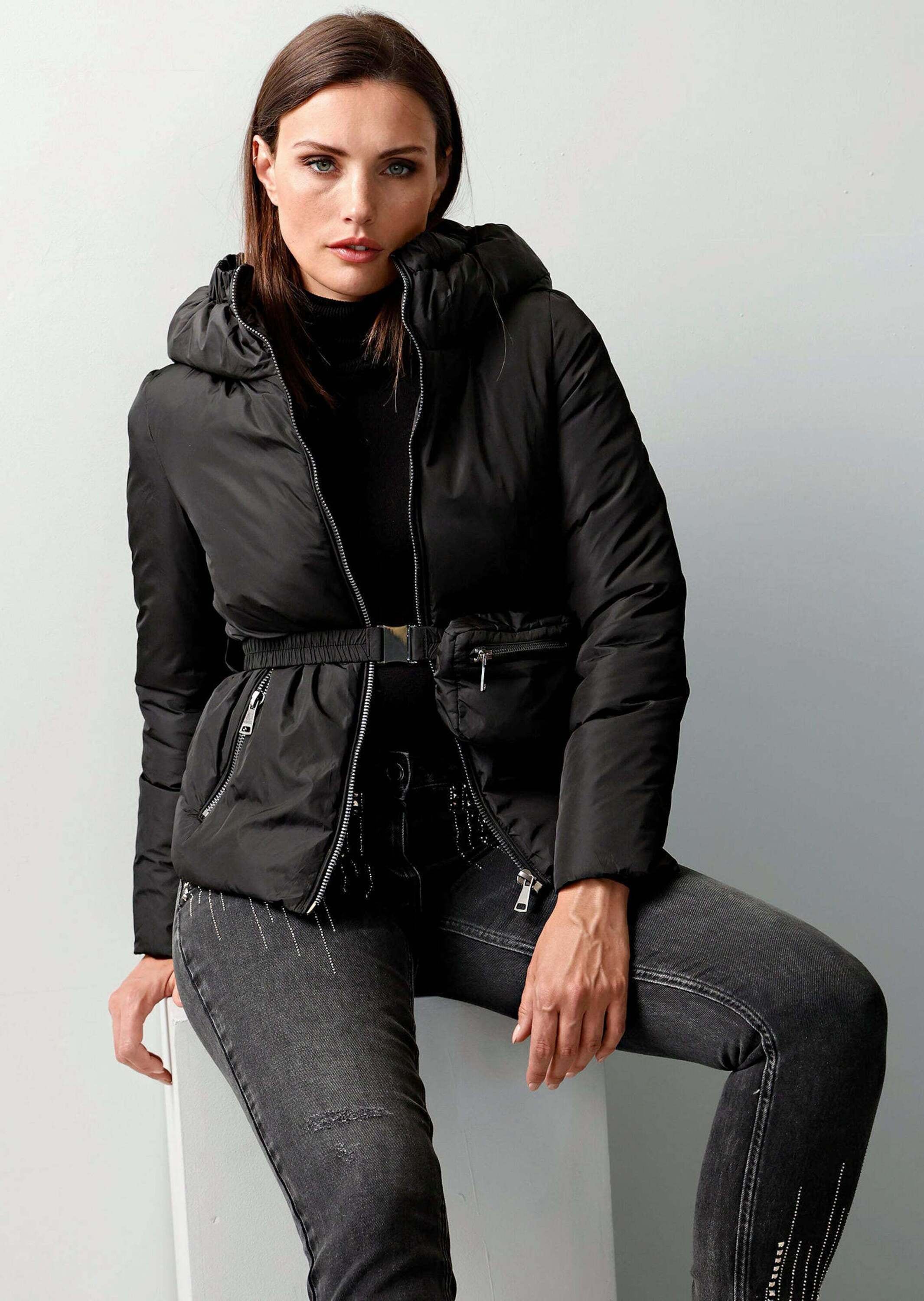 Alba Moda Steppjacke »Steppjacke Steppjacke mit abnehmbarer Bauchtasche«