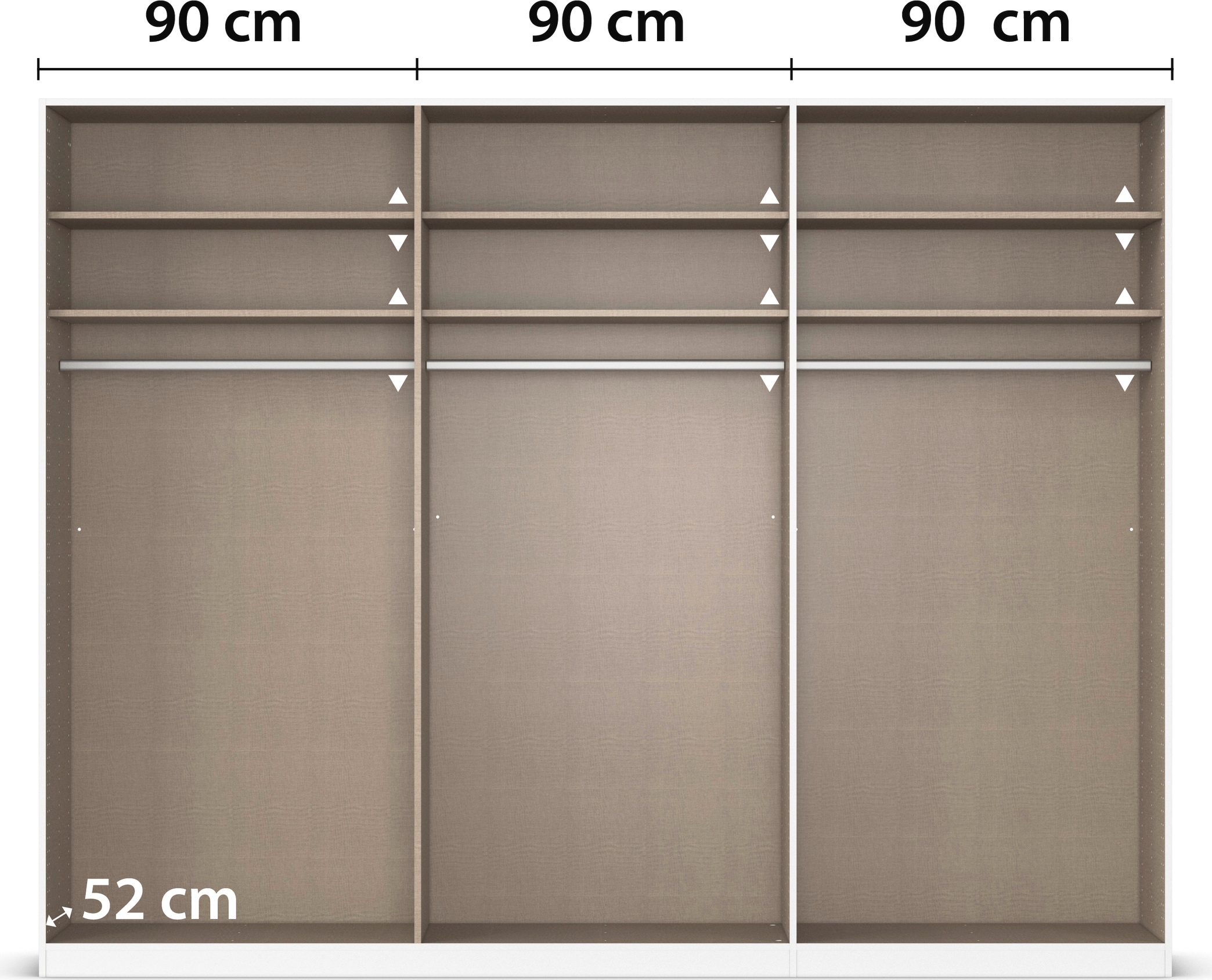 INOSIGN Drehtürenschrank »Ferris Schrank Breite 2,10m BESTSELLER Schlafzimmerschrank«, Kleiderschrank mit Spiegel in den Ausführungen BASIC/CLASSIC/PREMIUM