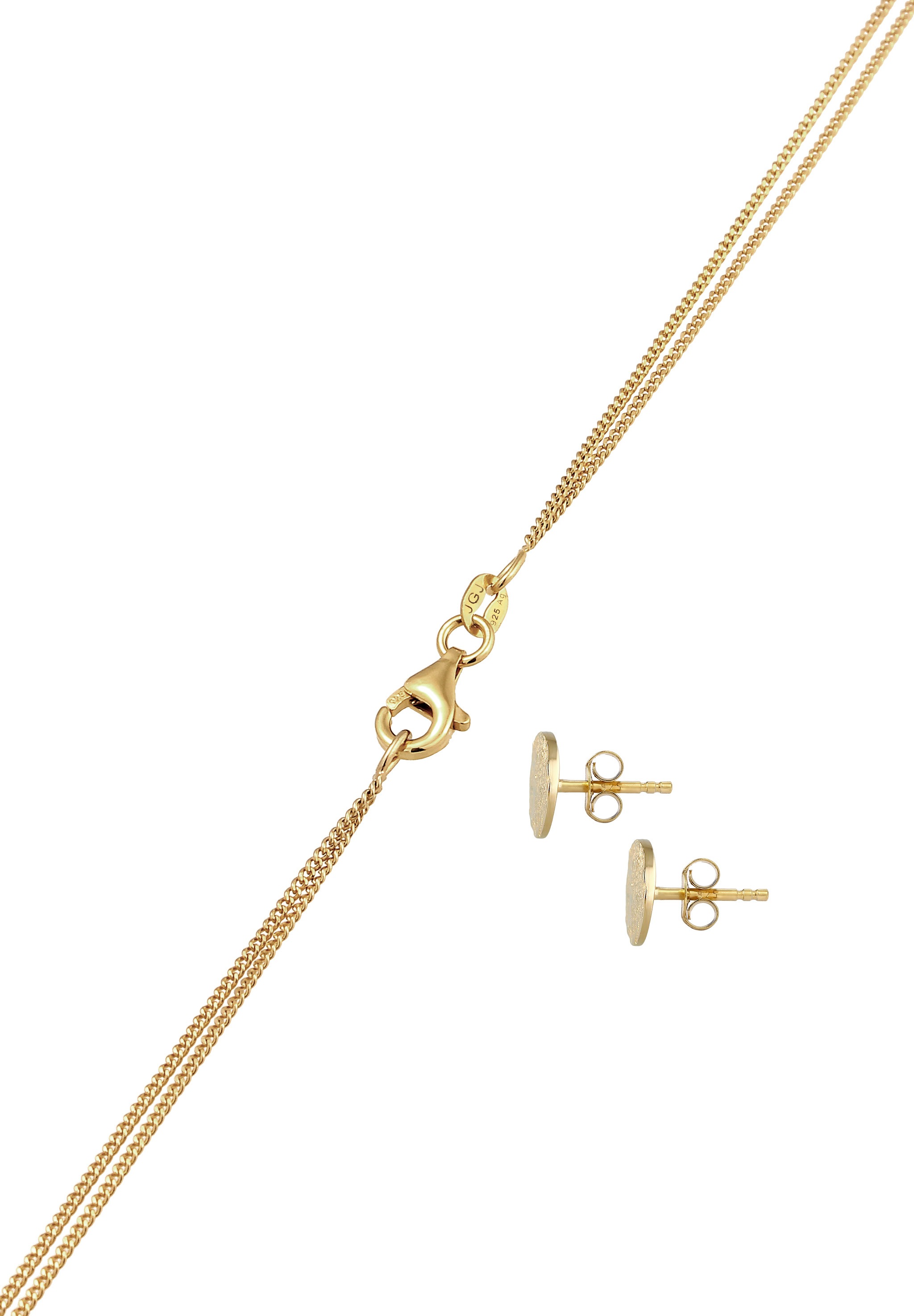 Elli Ohrring und Ketten Set »Schmuckset mit Kristallen von Swarovski® Weiß 925 Sterling Silber« ()