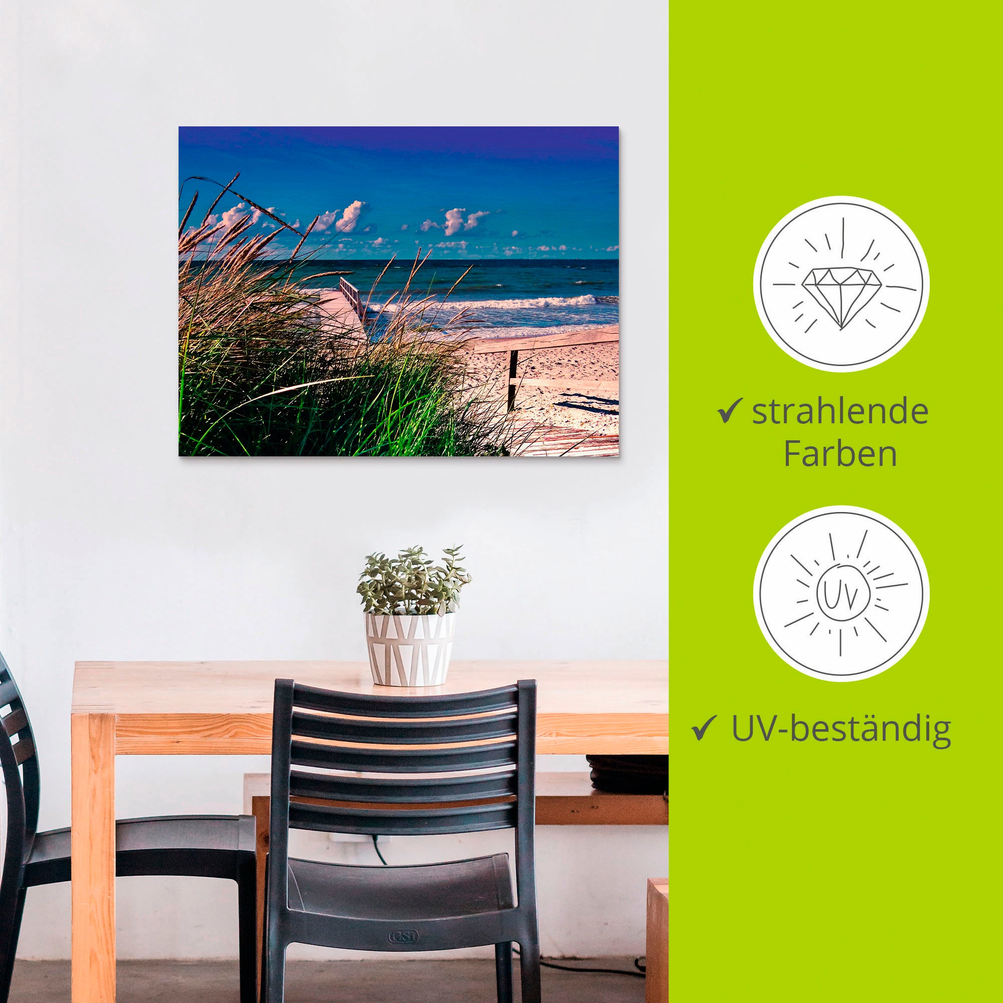 Artland Wandbild »Ostsee Impression Heiligenhafen«, Strand, (1 St.), als Alubild, Outdoorbild, Leinwandbild, Wandaufkleber, versch. Größen