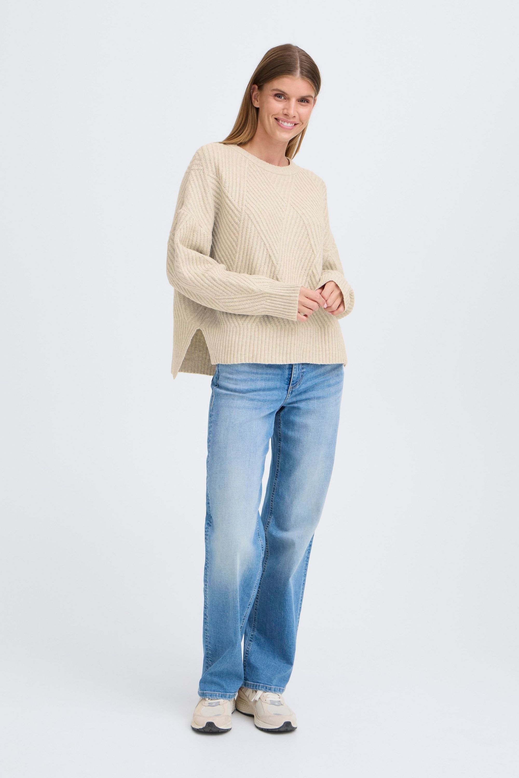 OXMO Strickfleece-Pullover »Strickpullover OXIBOMMA«