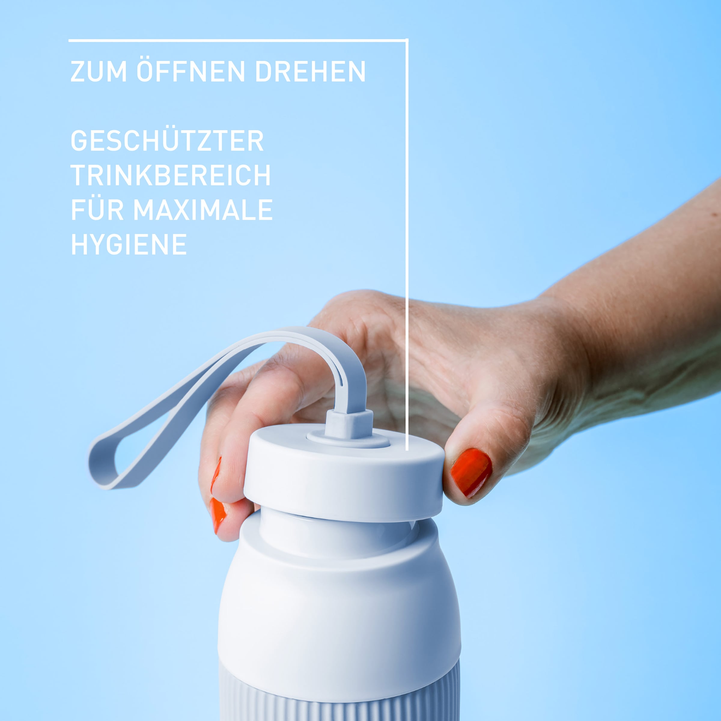 Emsa Isolierflasche »beYou Twist« mit integriertem Sieb und Trageband, 100% dicht, spülmaschinengeeignet
