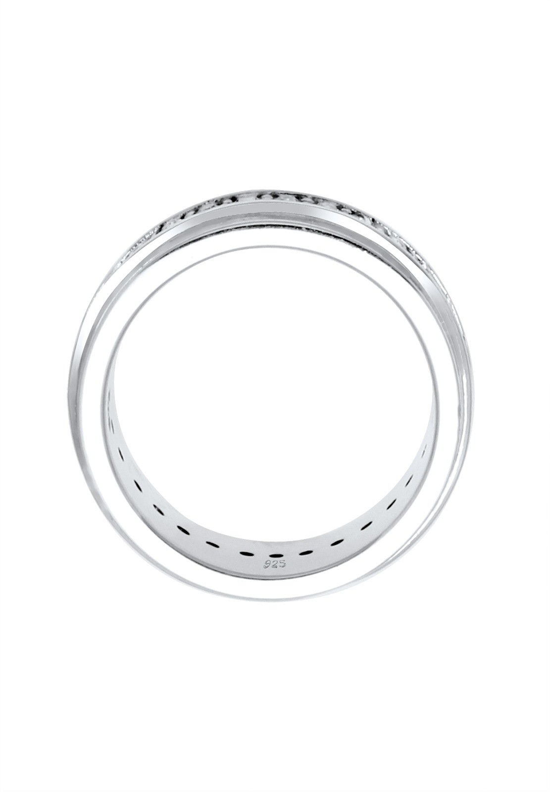 Elli Silberring »Ring Bandring Klassik Kristalle 925 Silber«