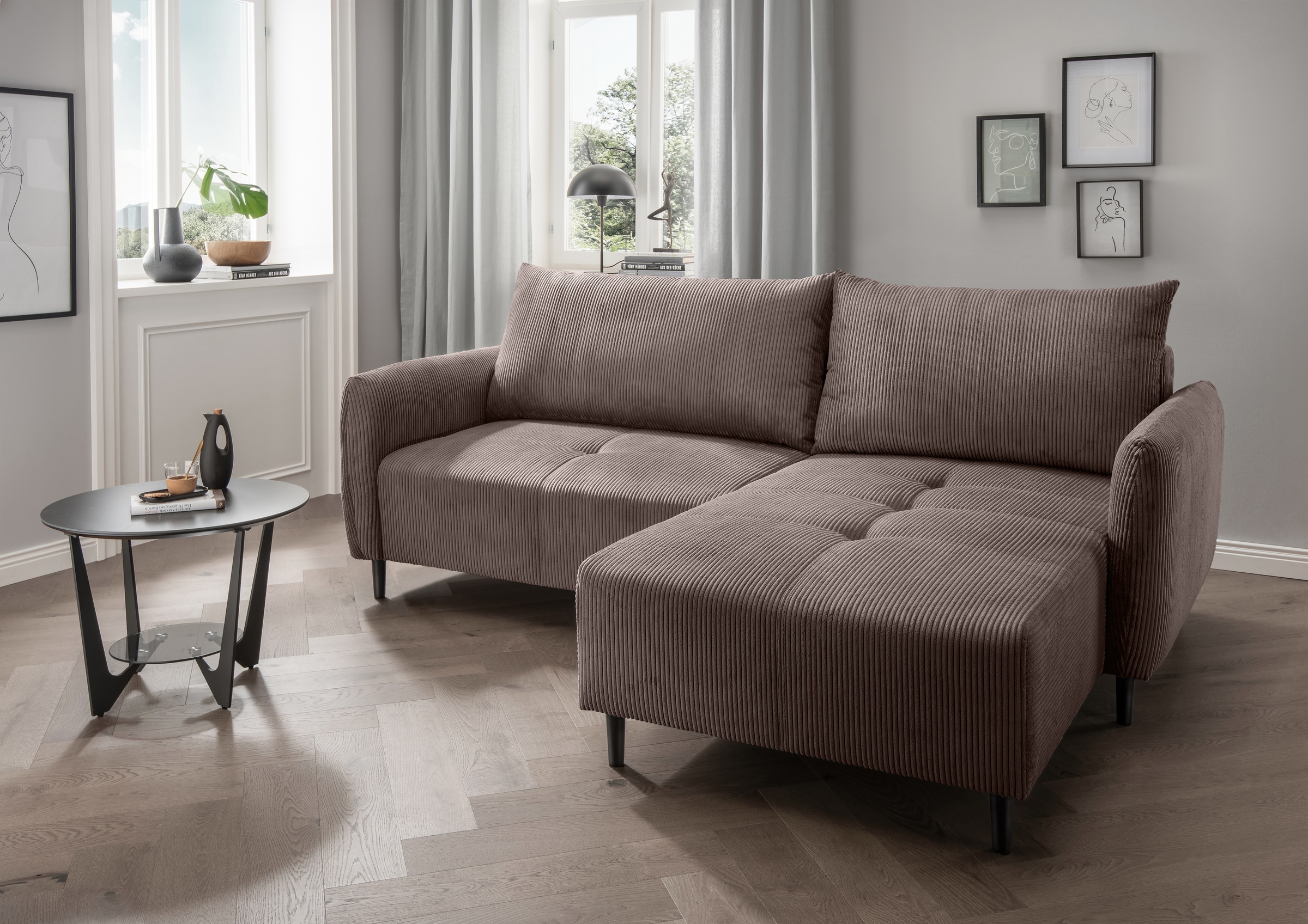 INOSIGN Ecksofa »Mara«, inkl. 2 Stk. Wendekissen, beidseitig montierbar