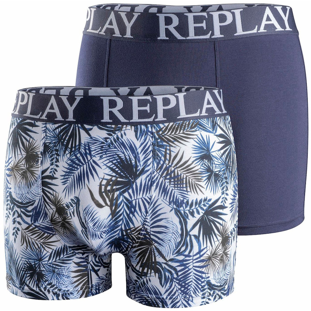 Replay Boxershorts »BOXER Style 7 T/C Foliage 2pcs box«, (Packung, 2er-Pack)