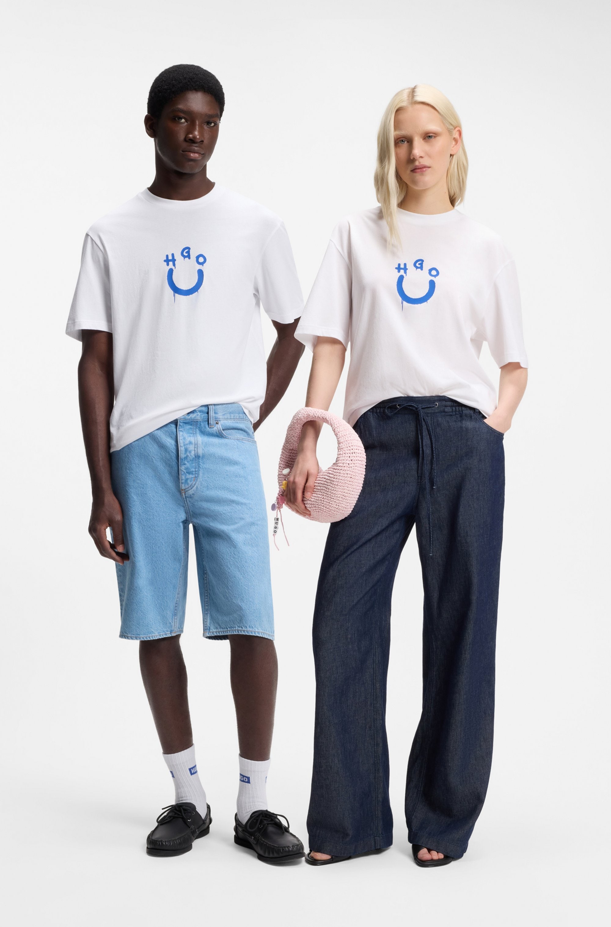 HUGO Blue T-Shirt »Norizom« Rundhalsausschnitt, reine Baumwolle, Regular Fit