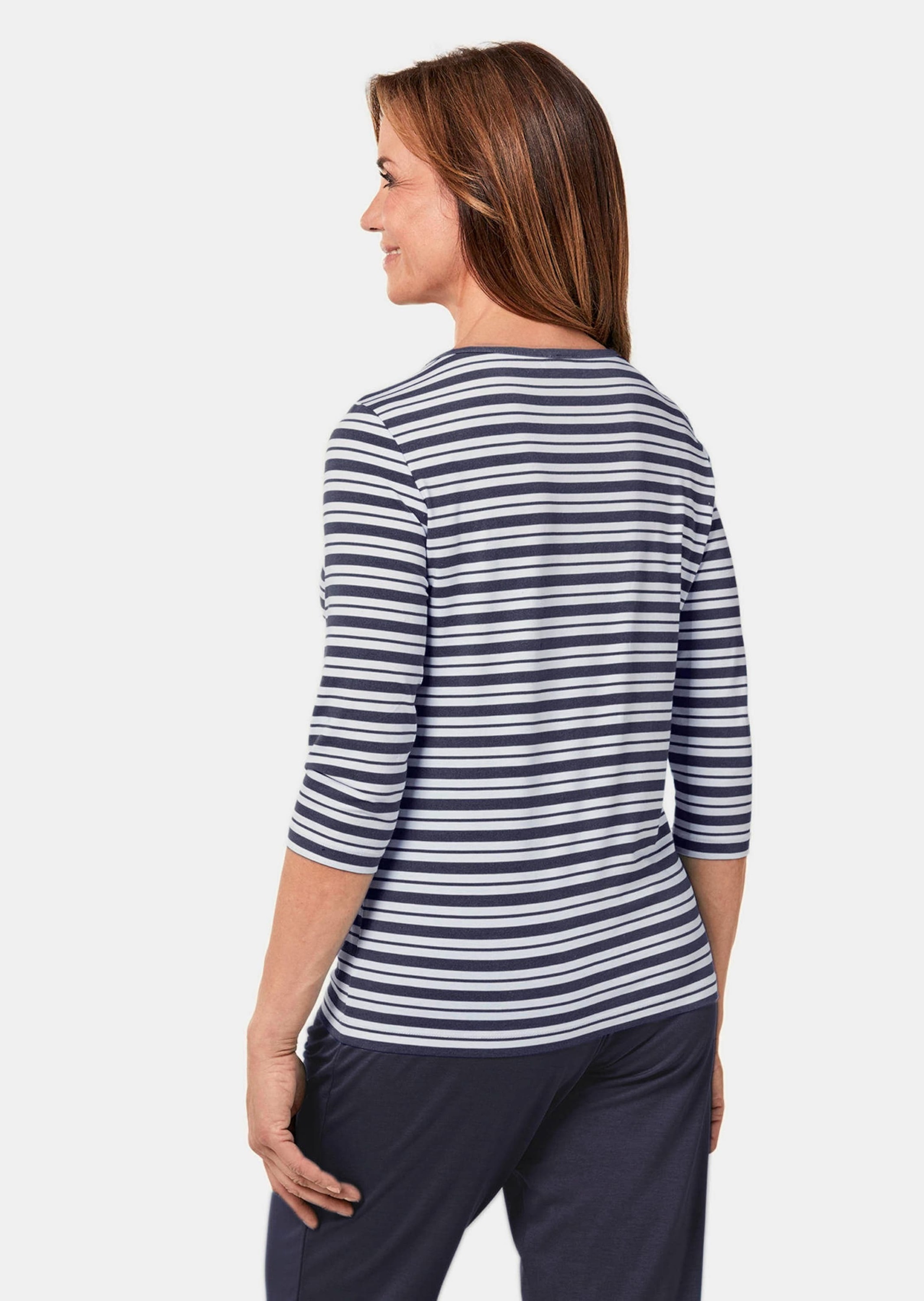 GOLDNER 3/4-Arm-Shirt »Ringelshirt mit U-Boot-Ausschnitt«