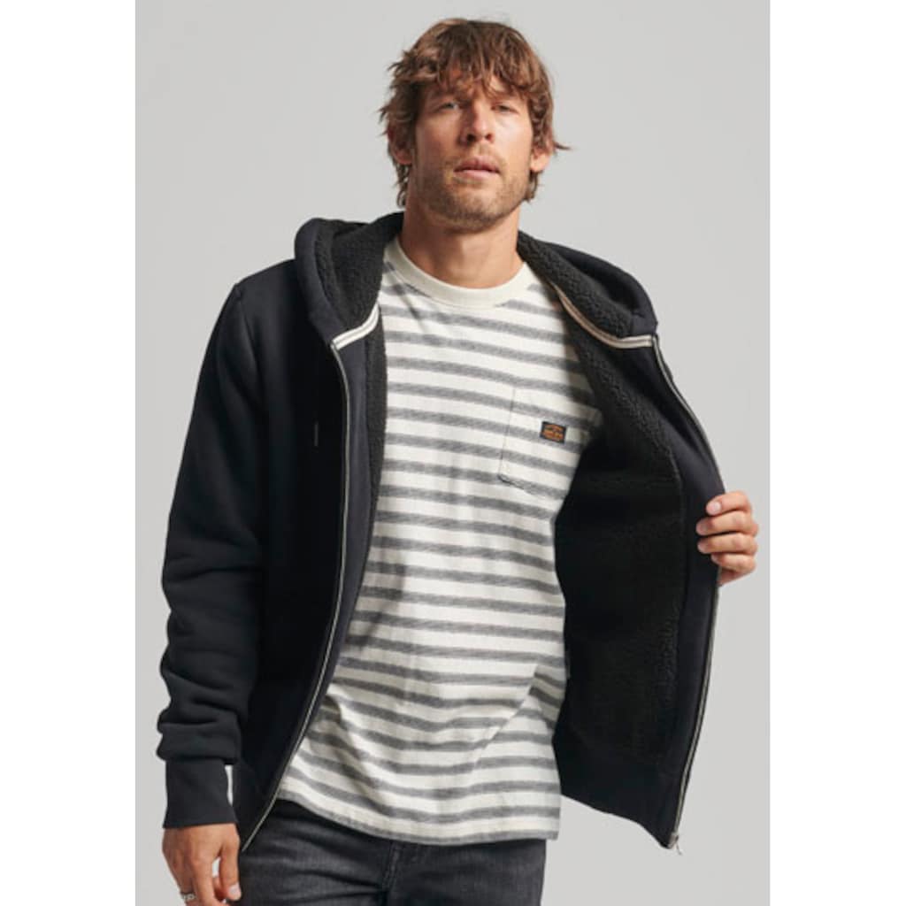 Superdry Kapuzensweatjacke »SD-BORG LINED ZIP HOOD«