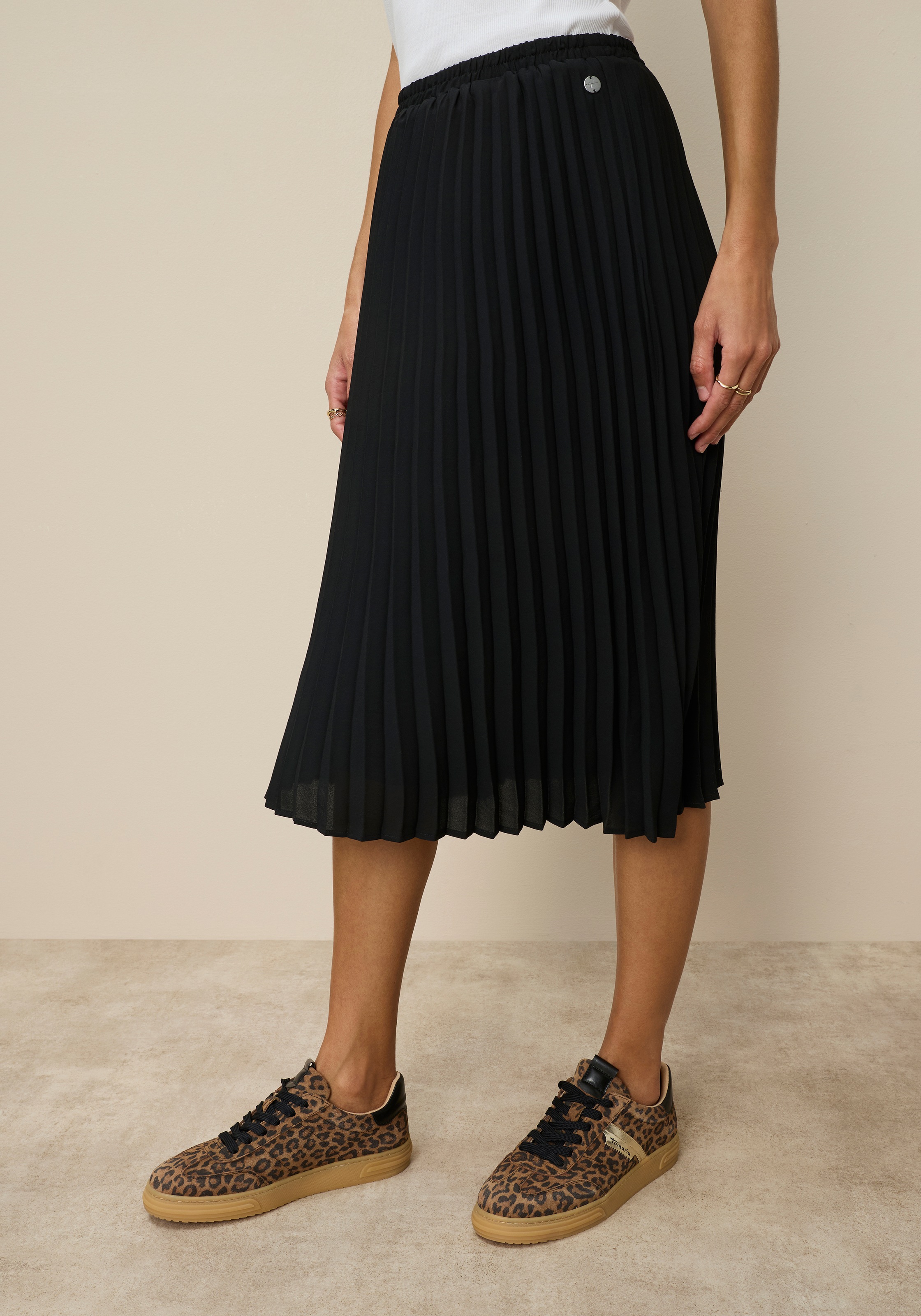 Tamaris Plisseerock mit elastischem Bund