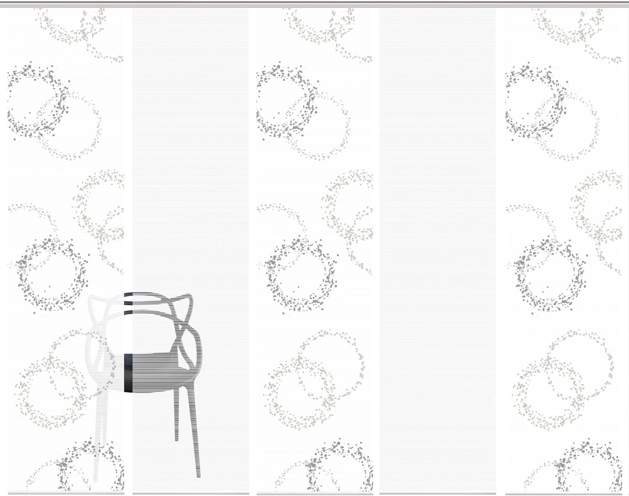 Vision S Schiebegardine »AINUR 5er SET« Paneelwagen 5 Stk. tlg. Schiebevorhang Digidruck 5er Set AINUR