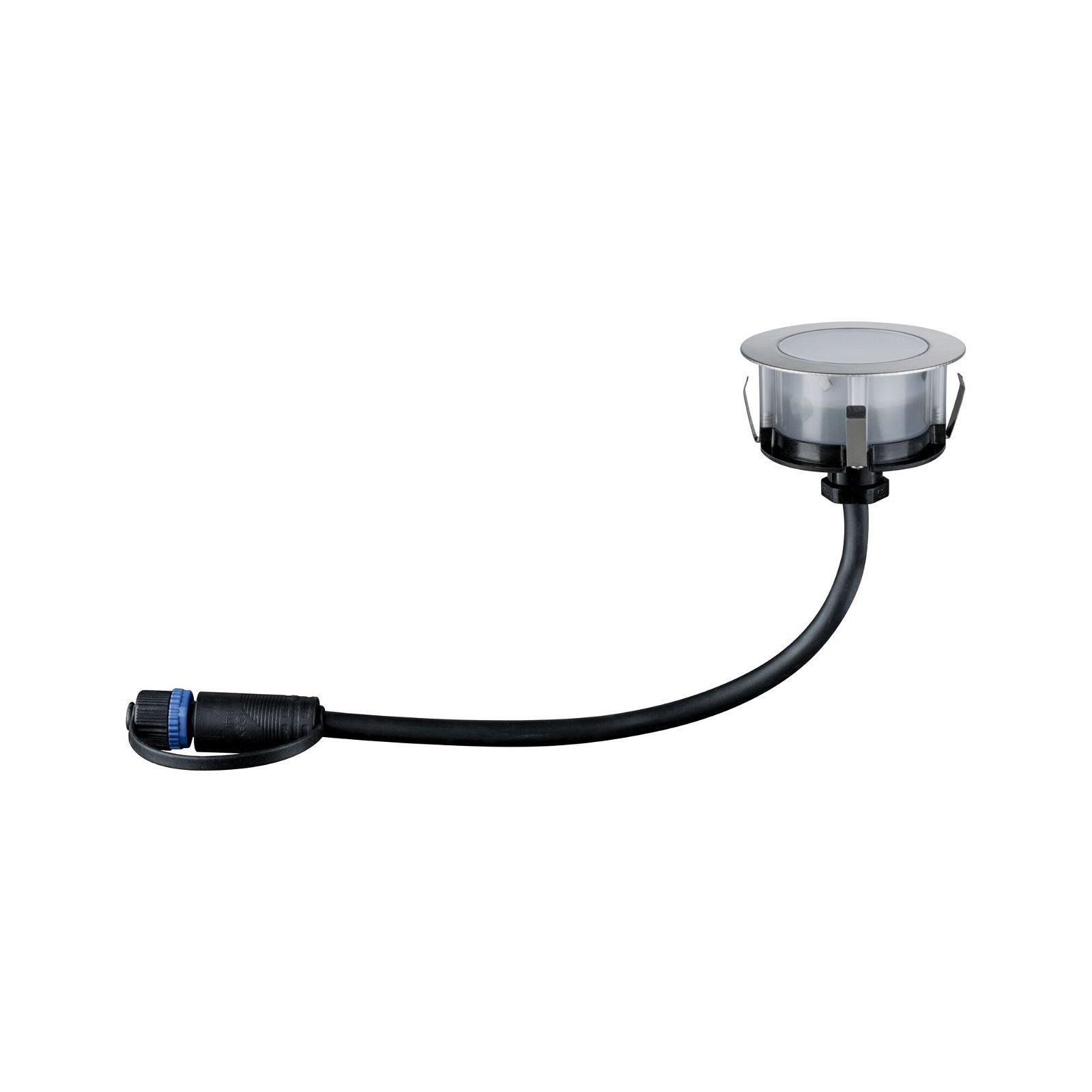 Paulmann LED Einbauleuchte »Plug & Shine Floor Einzelleuchte IP67 2200K 2W Silber«, 1 flammig, Bodeneinbauleuchte, Insektenfreundlich