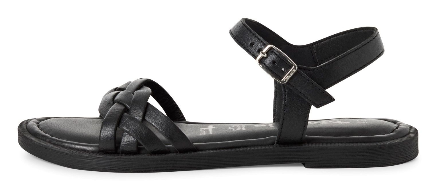 Tamaris Riemchensandale, Sandalette, Sommerschuh mit Riemchen in Flechtoptik