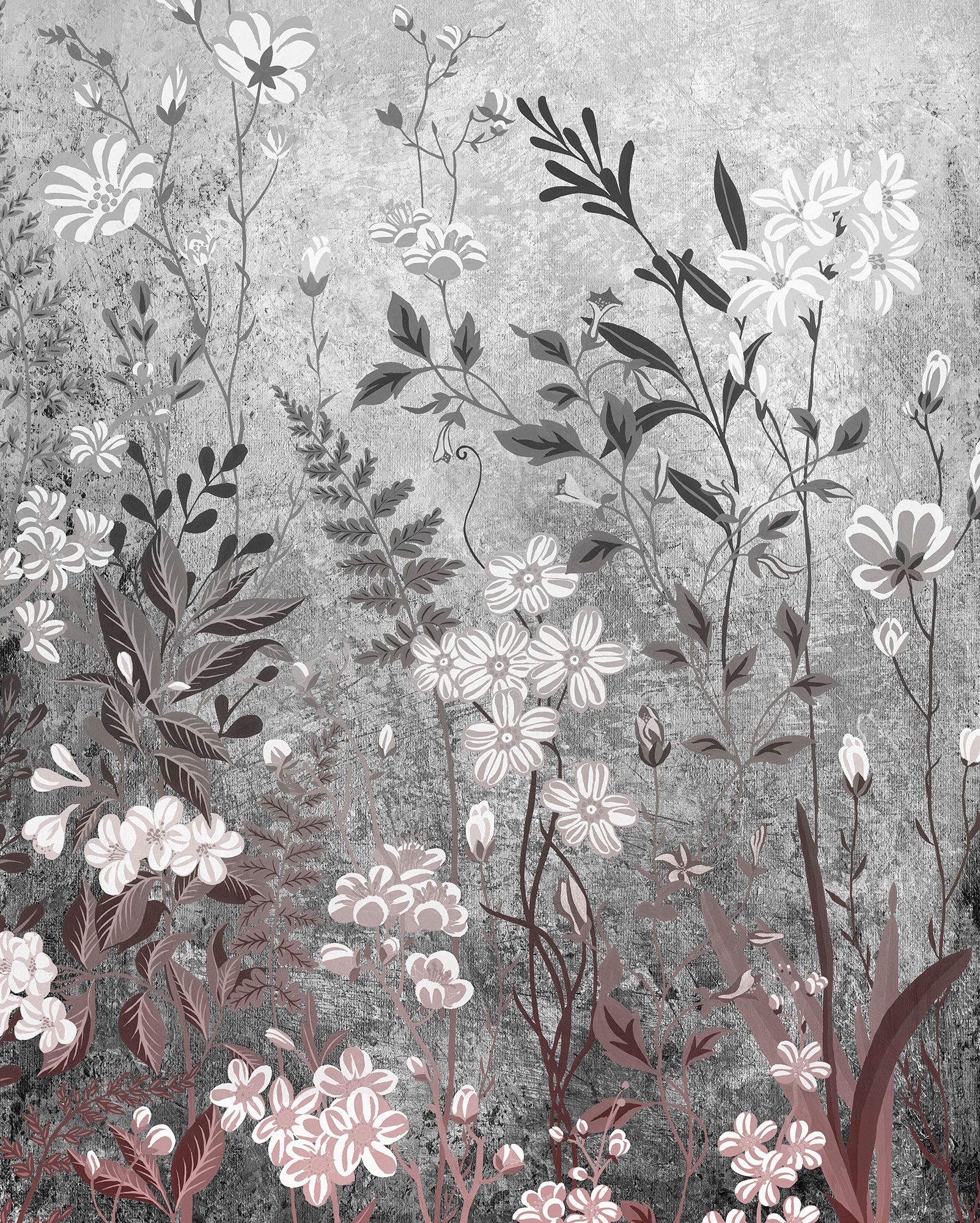 Vliestapete »Moonlight Flowers«, 200x250 cm (Breite x Höhe)