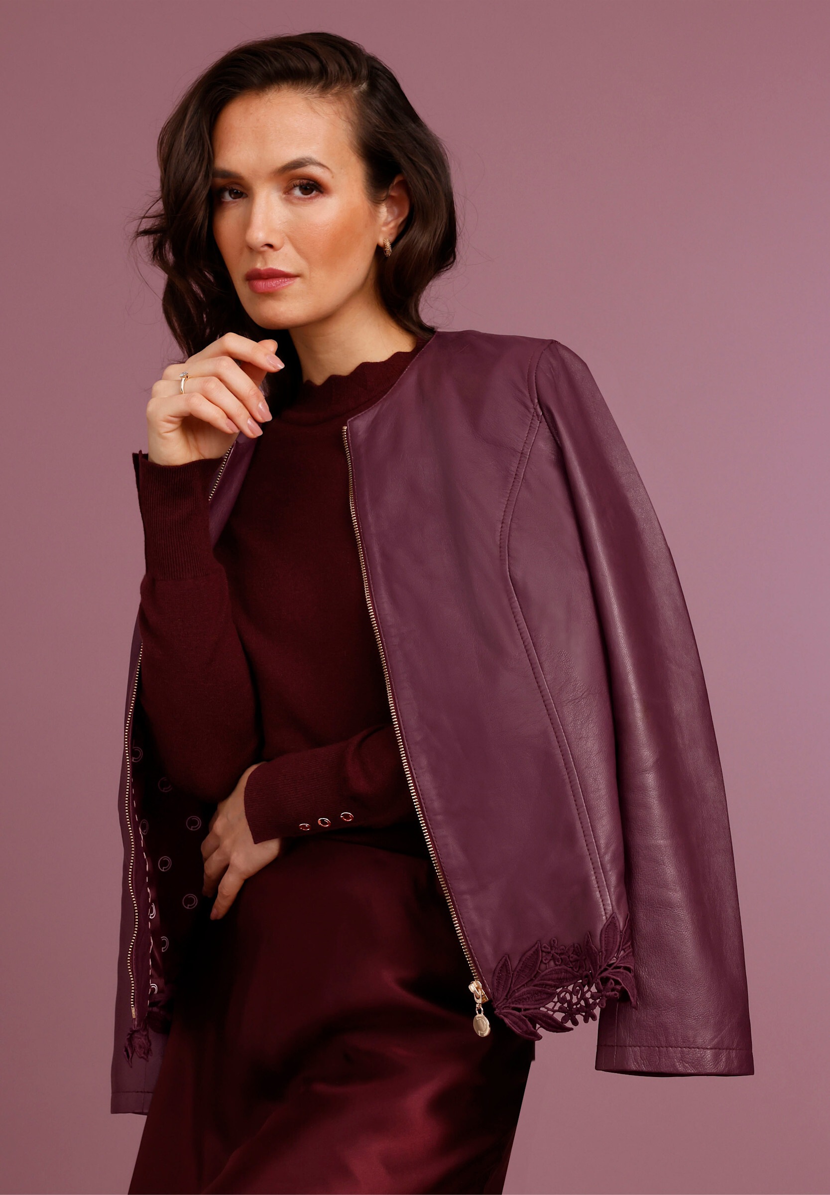 Mainpol Lederblazer »Lammnappa-Lederblazer Lederblazer«