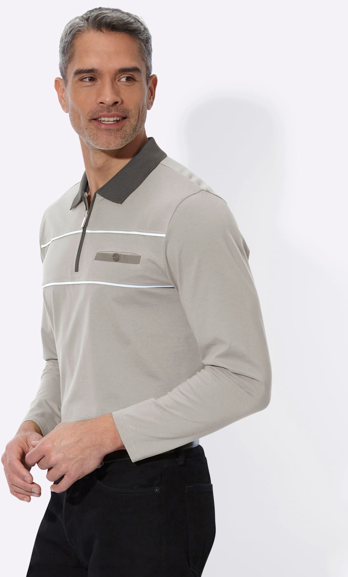 Classic Poloshirt »Langarm-Poloshirt« 1