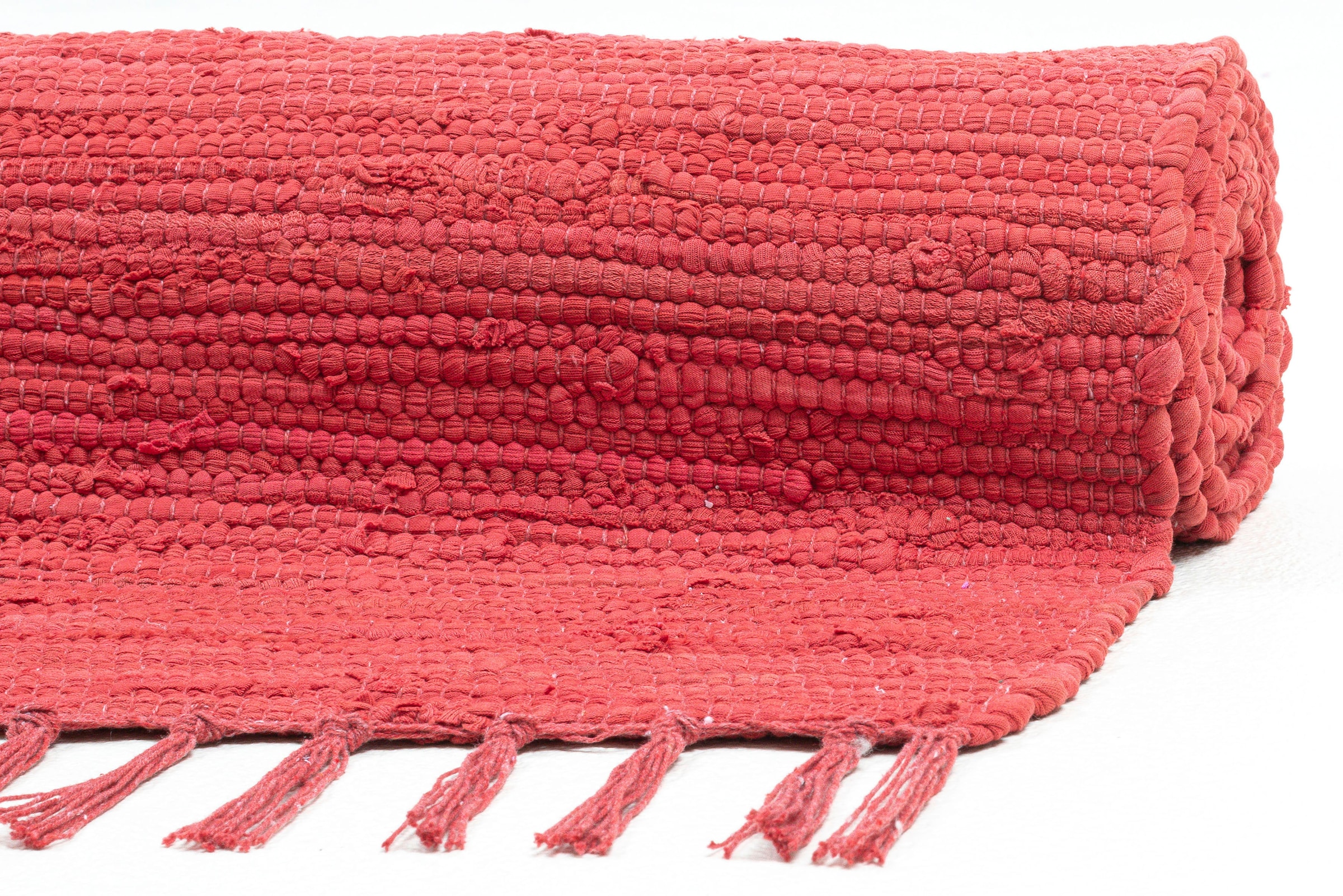THEKO Läufer »Happy Cotton Fleckerl«, rechteckig, Handweb Läufer,  Flachgewebe, reine Baumwolle, handgewebt, mit Fransen bestellen im OTTO  Online Shop
