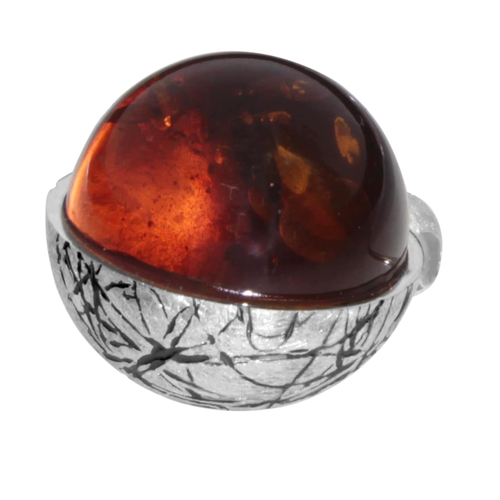 OSTSEE-SCHMUCK Kettenanhänger »- Gleiter-Kugel 16 mm-Sarah Vicenca - Silber 925/000 - Bernstein«