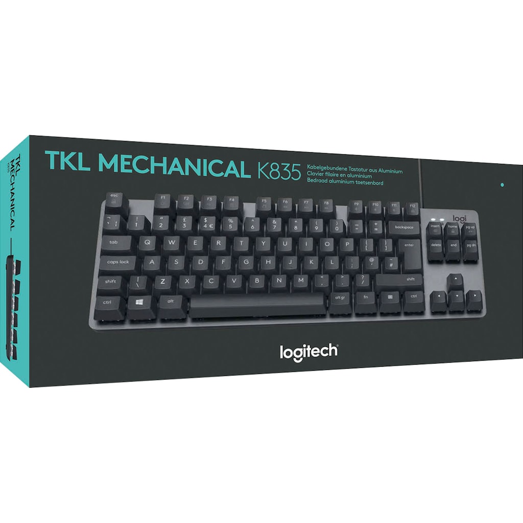 Logitech Tastatur »K835 TKL MECHANICAL - Switch Blue«, (USB-Anschluss-Fn-Tasten)