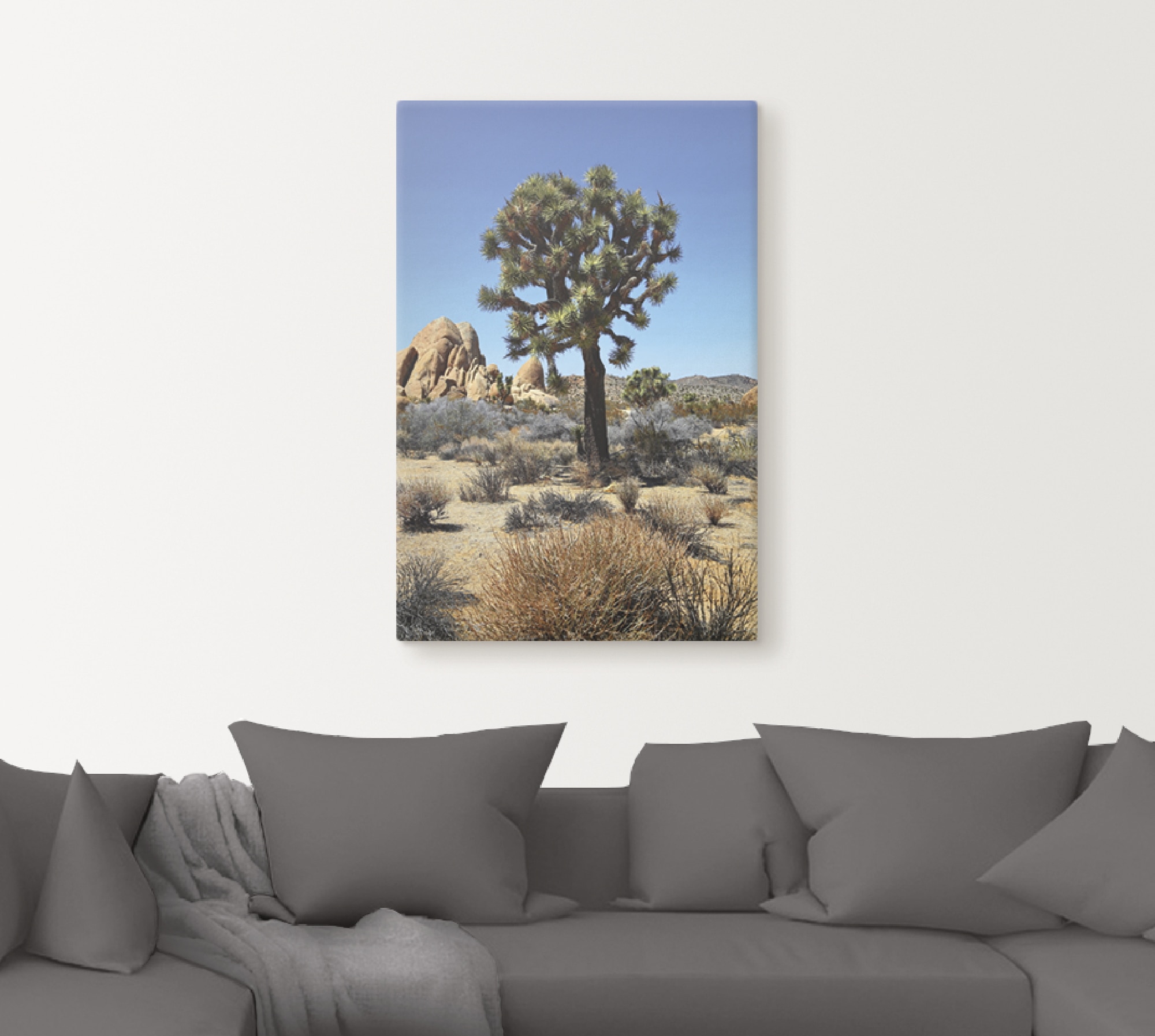 Artland Leinwandbild »Joshua Tree in der Mojave Wüste III«, Wüste, (1 St.), auf Keilrahmen gespannt