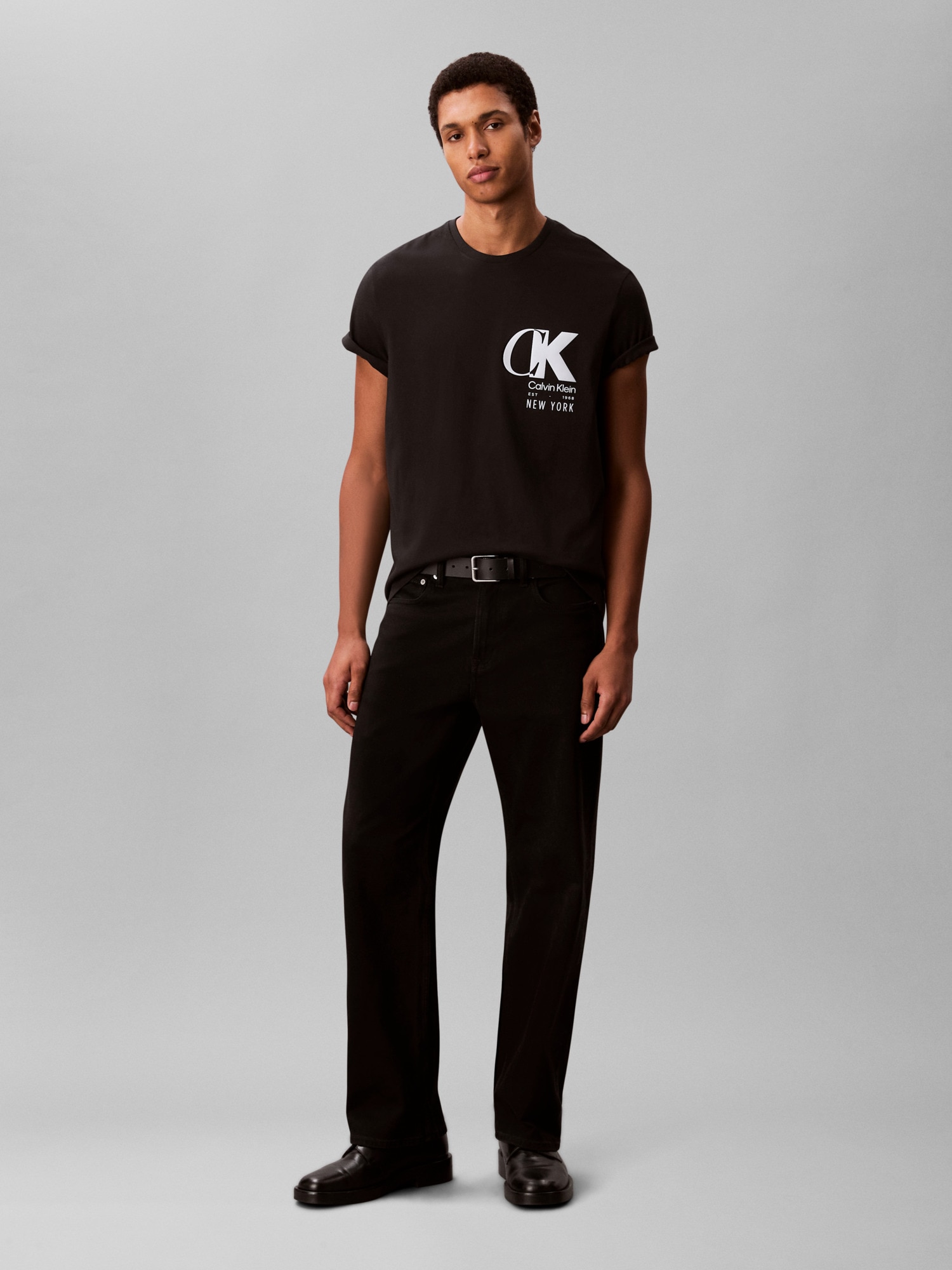 Calvin Klein T-Shirt »SS 20S EU CK OVERLAP GRAPHIC TEE«, Mit Rundhalsausschnitt, regular fit