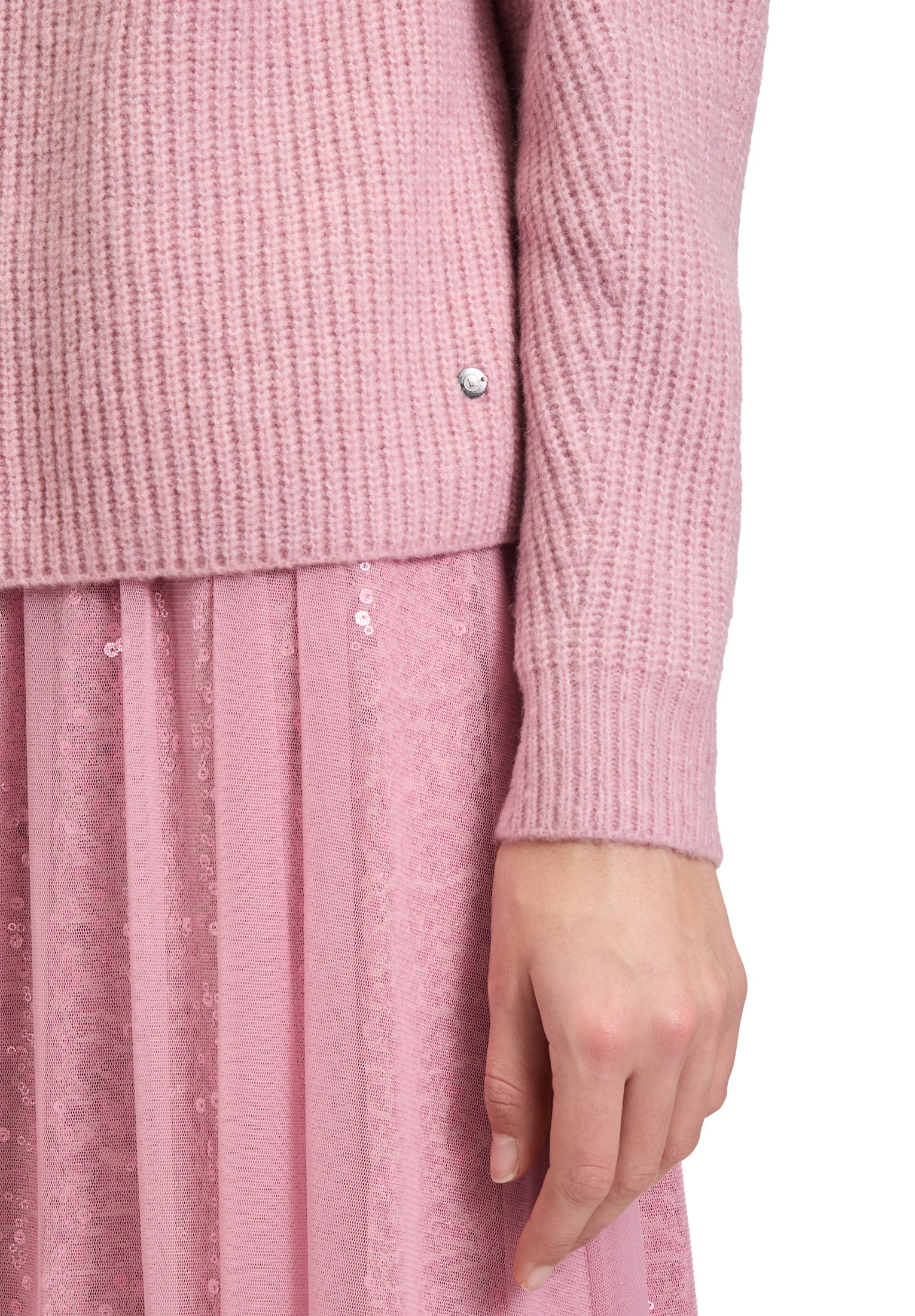 Betty&Co Rundhalspullover »Grobstrick-Pullover mit hohem Kragen«