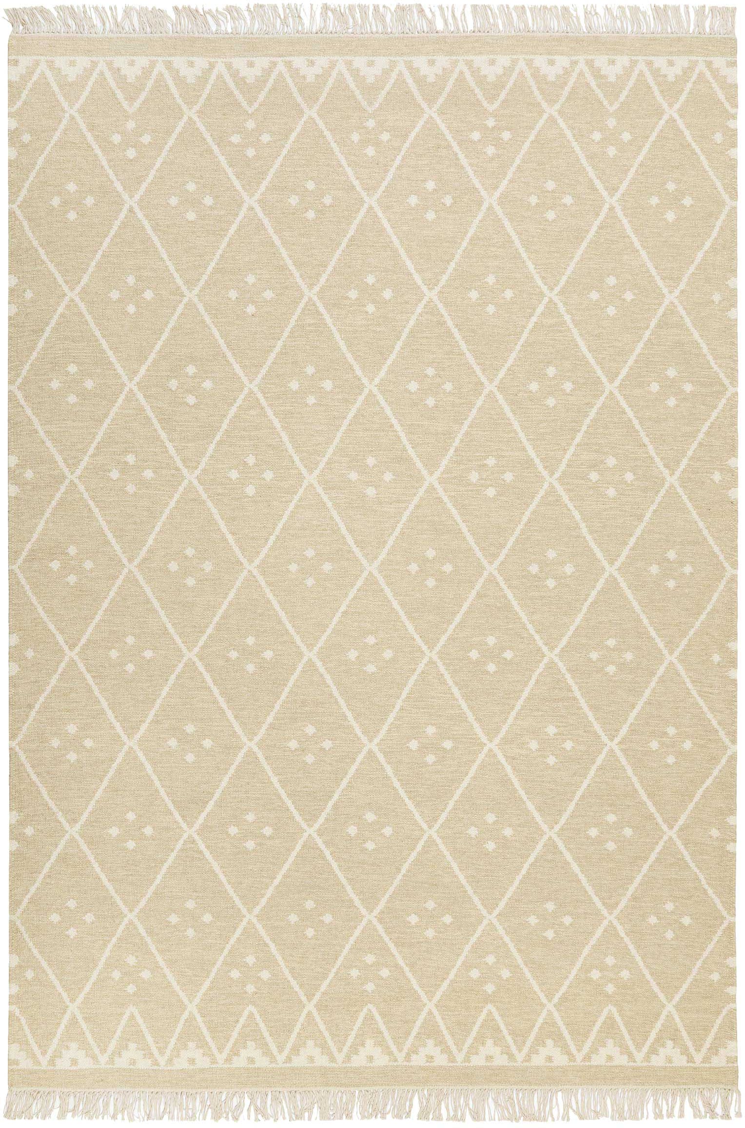 Green Looop Teppich »Vermont GL-82101«, rechteckig, 5 mm Höhe, handgewebter Naturfaserteppich aus 80% Wolle 20% Baumwolle, Wohnzimmer