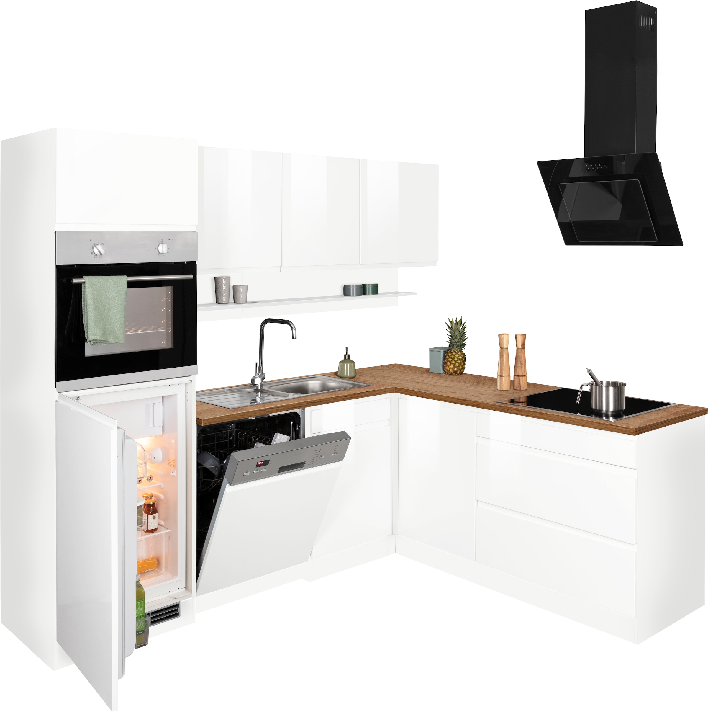KOCHSTATION Winkelküche »KS-Virginia«, Stellbreite 230/190 cm, ohne E-Geräte