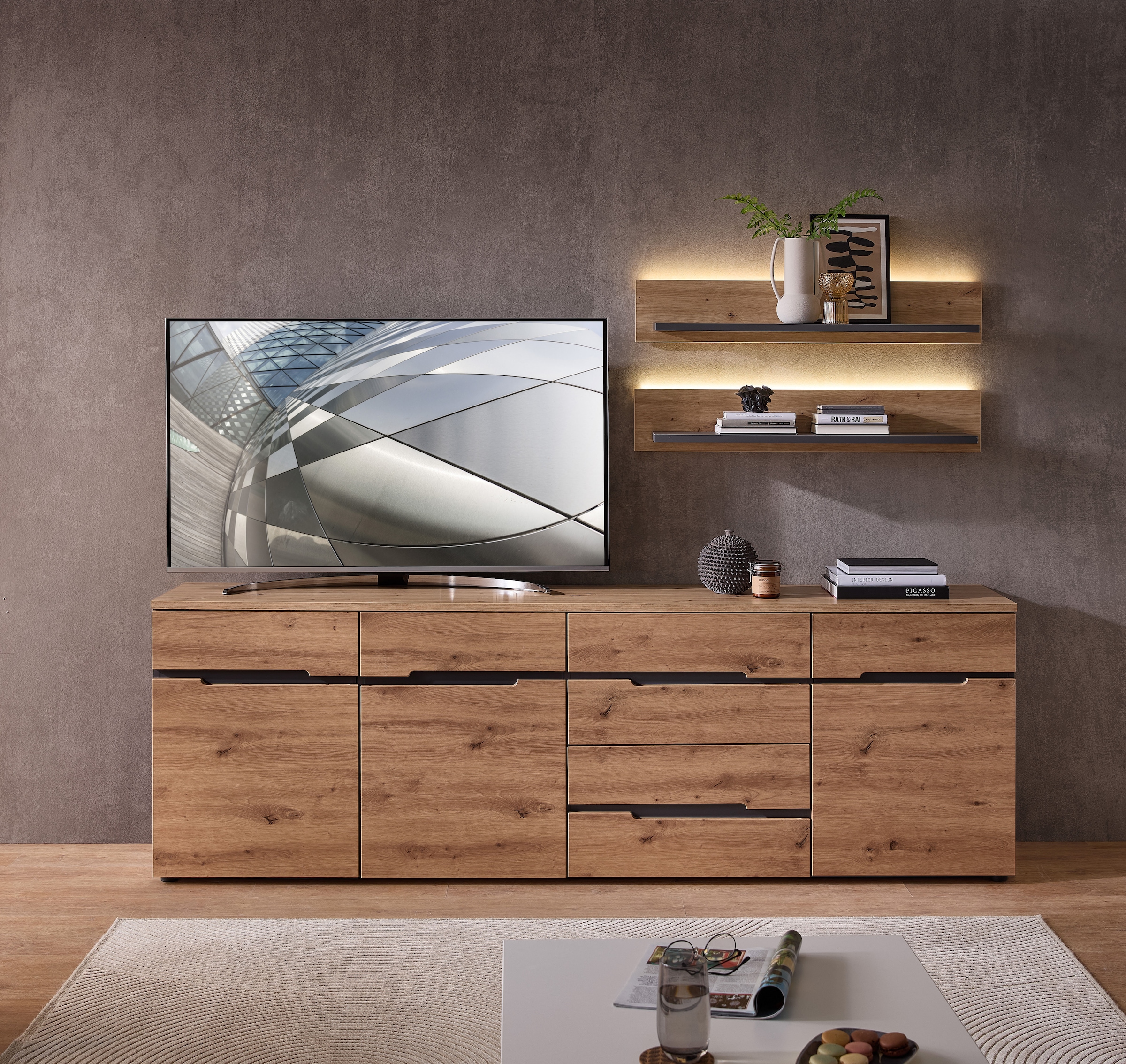 Innostyle Wandboard »Memphis 2er Set Wandboard, 100x15x23cm (B/H/T)«, LED-Beleuchtung