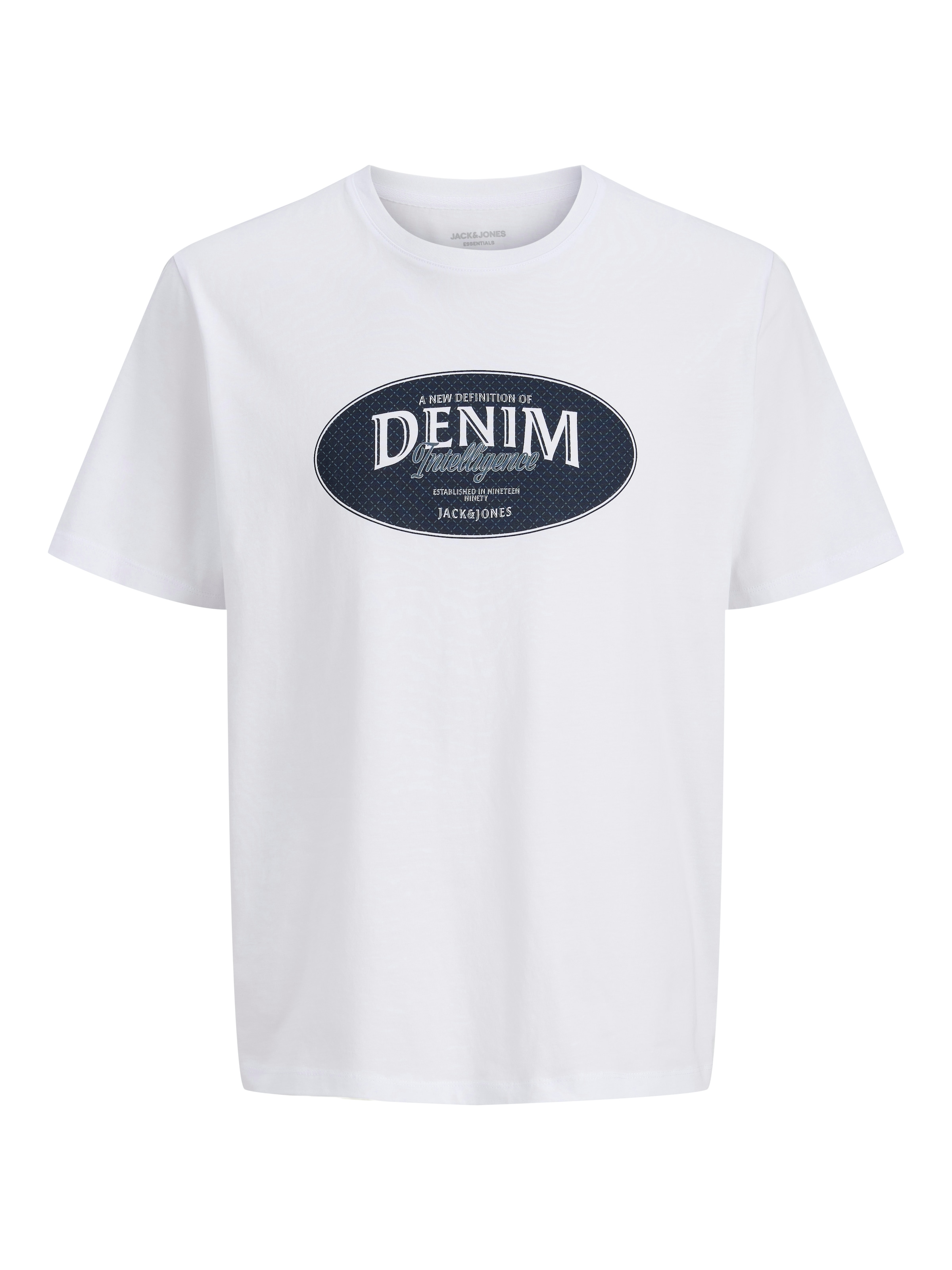 Jack & Jones Rundhalsshirt »JJEDOVER DENIM TEE SS O-NECK SN« mit Logobranding