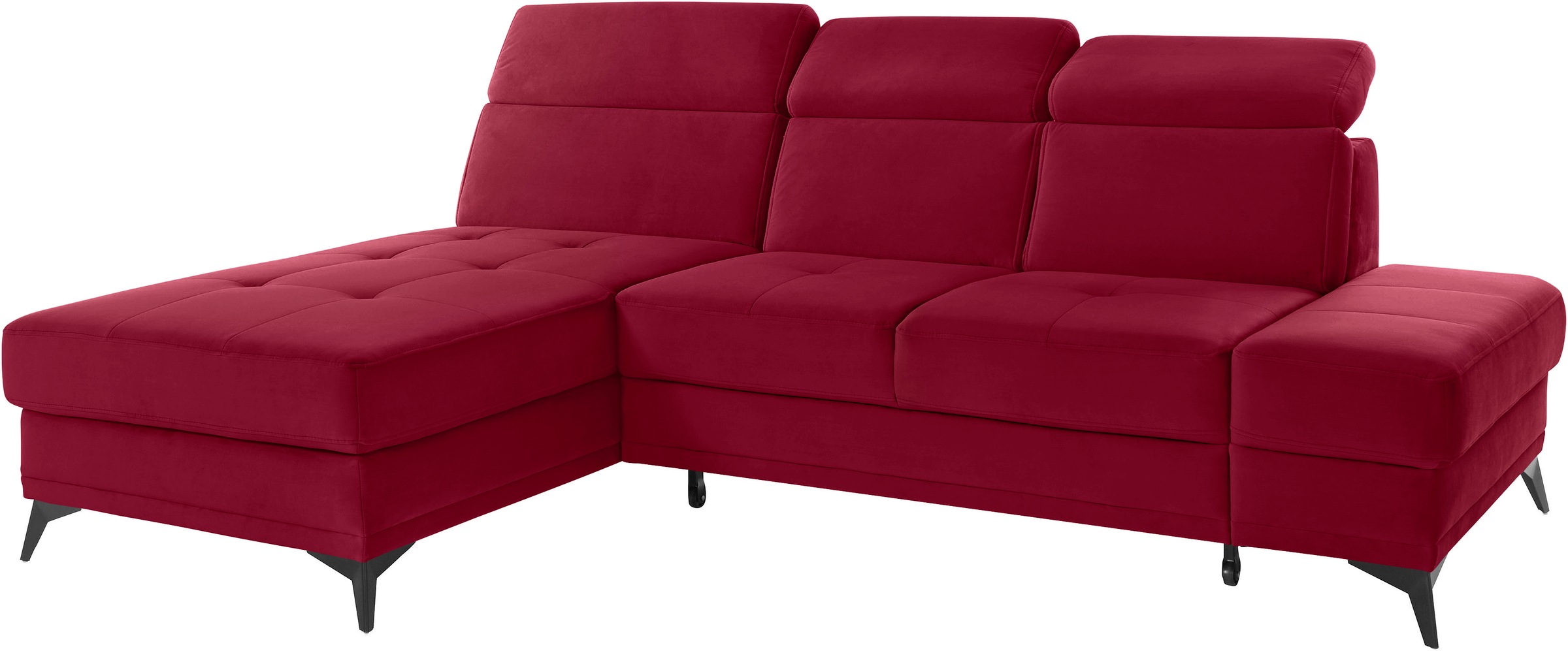 INOSIGN Ecksofa »Cardiz L-Form«, inkl.Kopfteilverstellung und Federkern wahlweise mit Bettfunktion