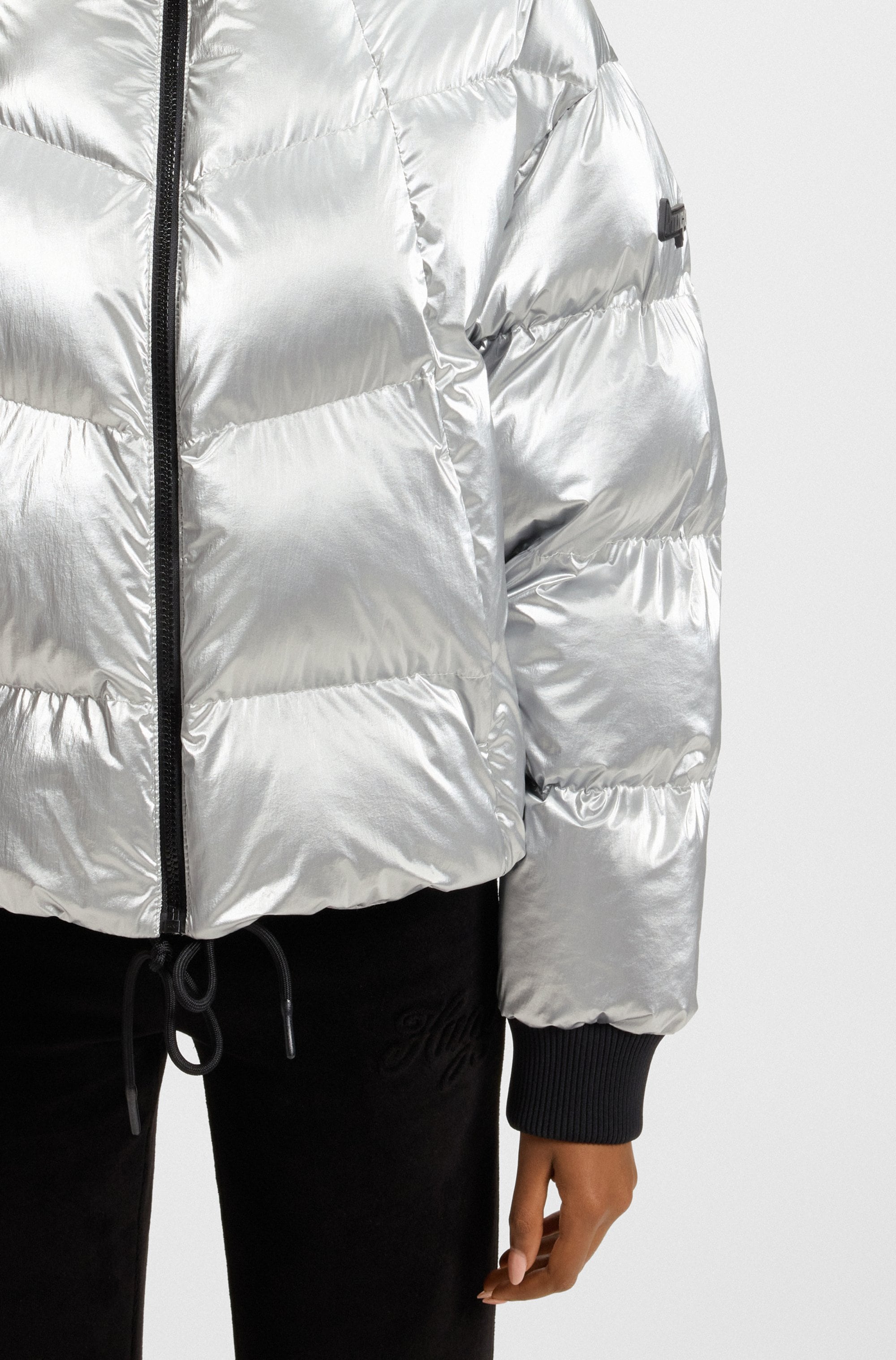 HUGO Blue Steppjacke »Fiorella« in verkürzter Länge, Kordelzug im Saum