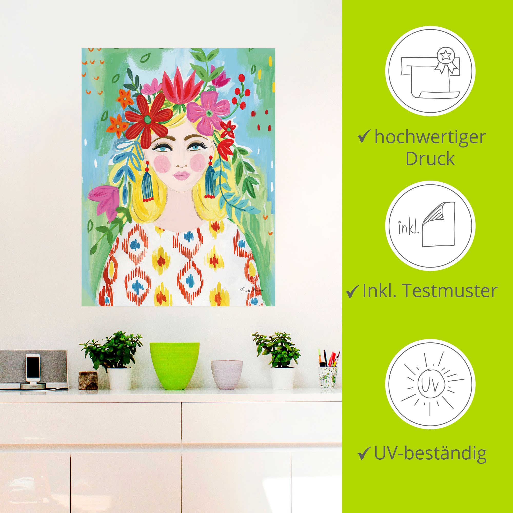 Artland Wandbild »Boho Girl II« Bilder von Frauen 1 Stk. tlg. als Alubild, Leinwandbild, Poster, Wandaufkleber in verschied. Größen