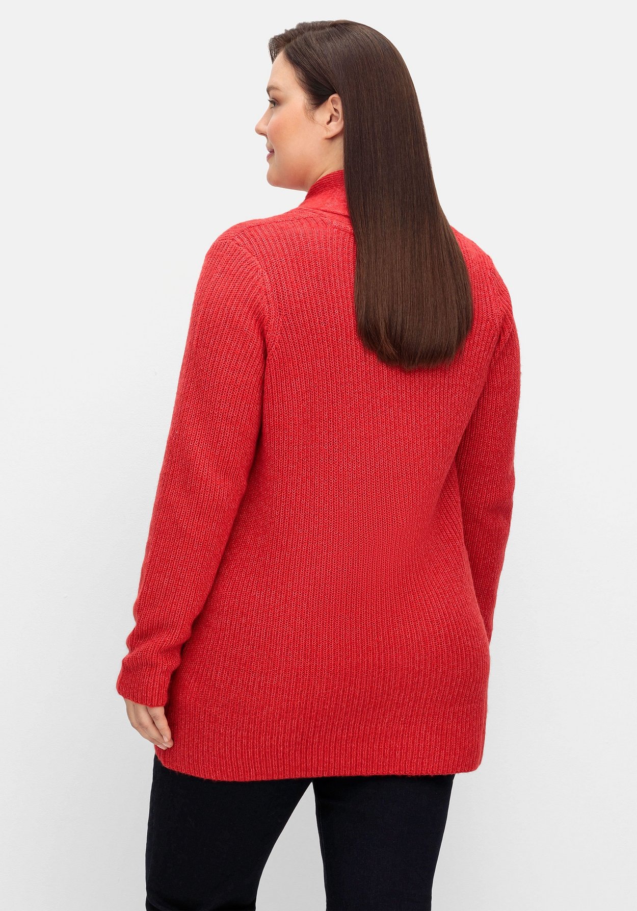 Sheego Strickjacke »Strickjacke im Patentstrick, weicher Baumwollmix«, im Patentstrick, weicher Baumwollmix