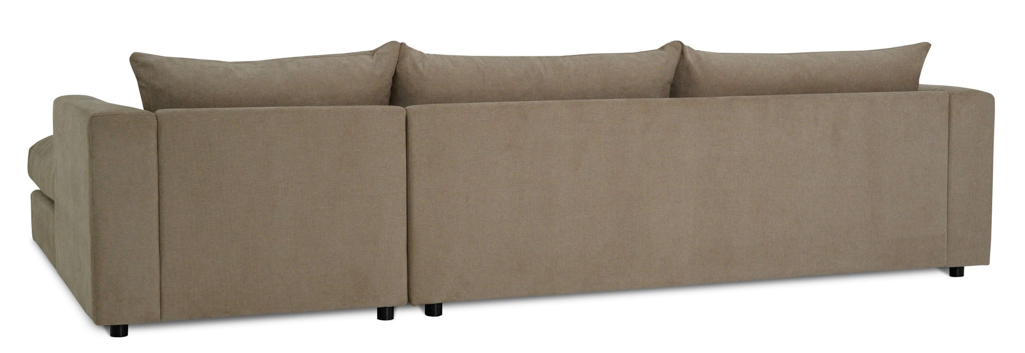LeGer Home by Lena Gercke Ecksofa »Avelina«, (2 St.), Breite 297 cm, in Cord- und Chenille- Stoff, Rückenkissen mit Federn