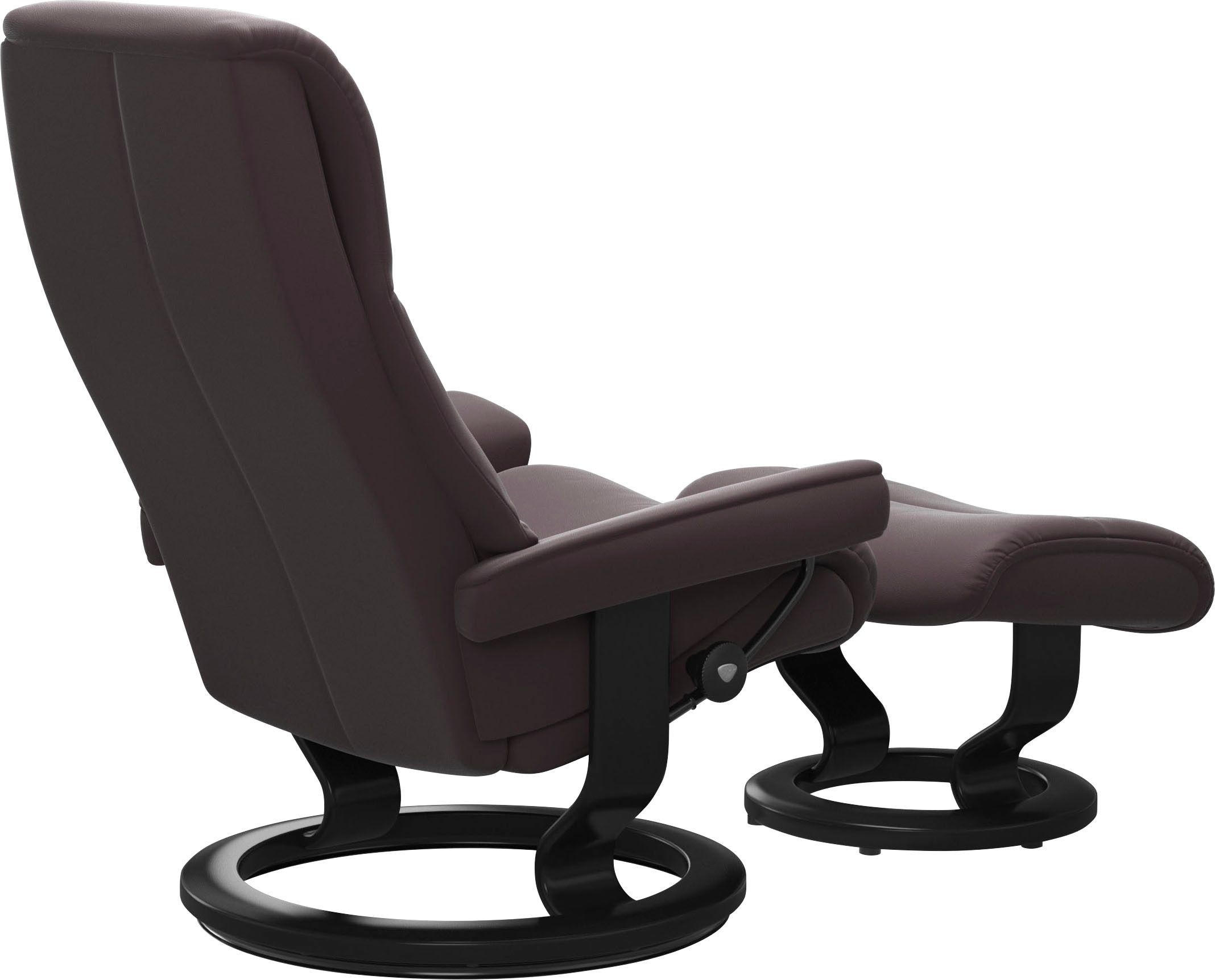 Stressless® Relaxsessel »View«, (Set, Relaxsessel mit Hocker), mit Classic Base, Größe S,Gestell Schwarz