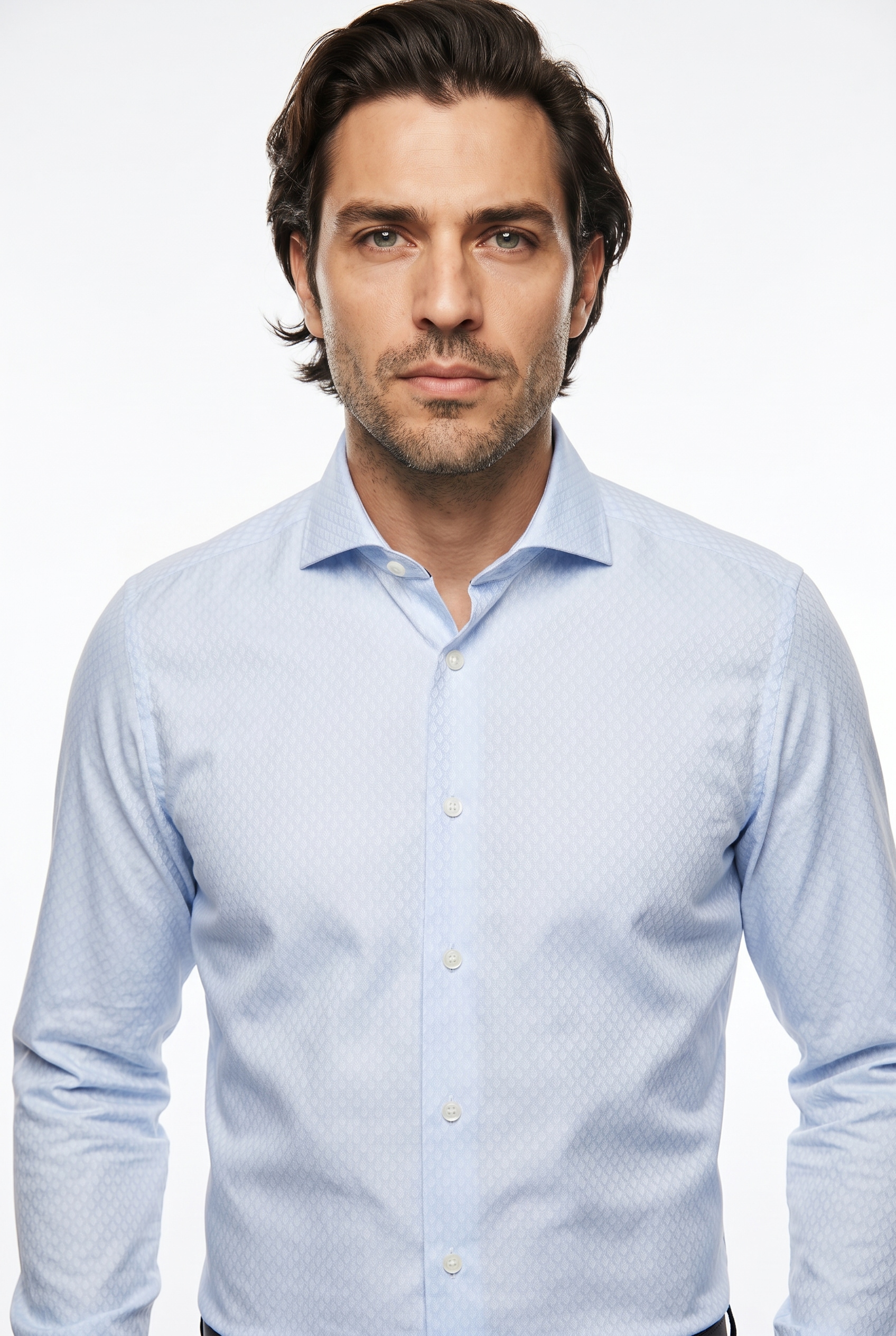 OLYMP Langarmhemd »Luxor modern fit« feine Struktur, Businesshemd. Royal-Kentkragen, modern fit