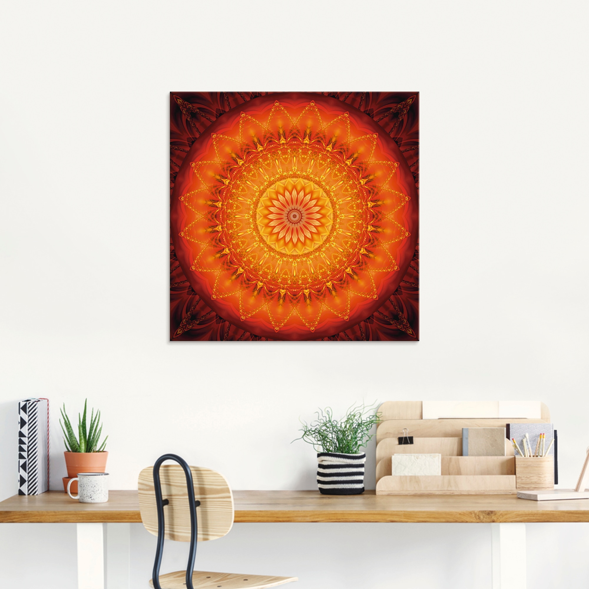 Artland Glasbild »Mandala Energie 1«, Muster, (1 St.), in verschiedenen Größen