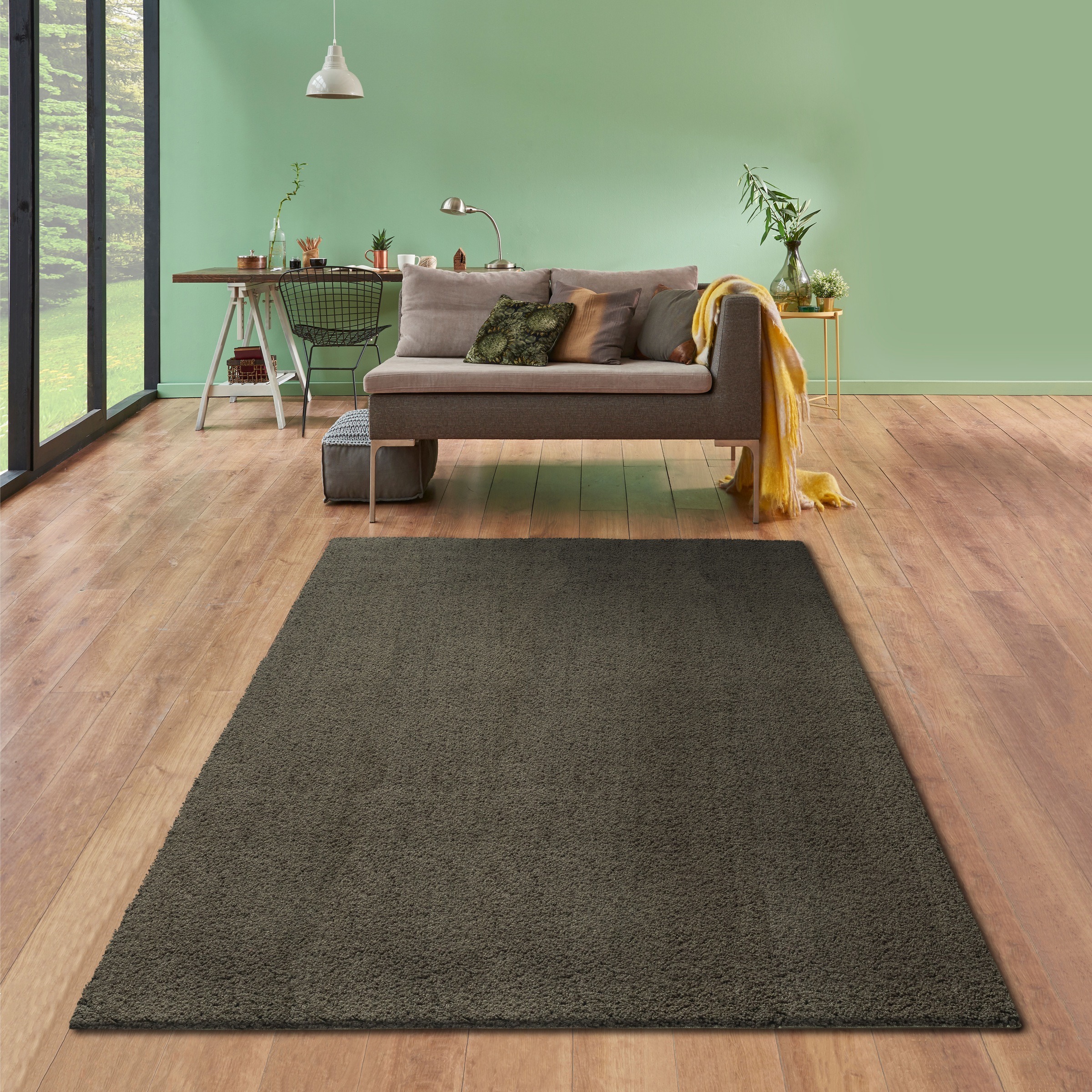andas Hochflor-Teppich »Ilvi«, rechteckig, 31 mm Höhe, extra flauschig, besonders weich durch Mikrofaser, einfarbig, weich