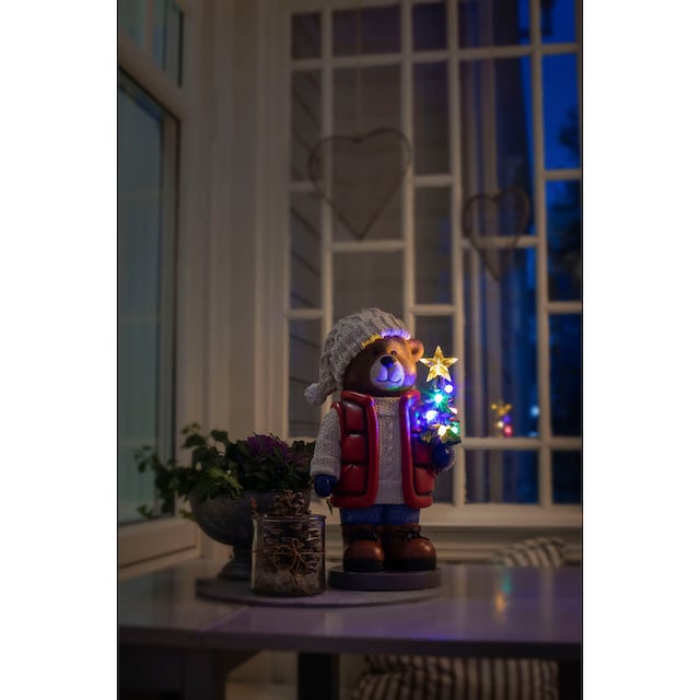 KONSTSMIDE LED Dekofigur »LED Teddybär, klein, mit 6h Timer, 8 bunte Dioden,  batteriebetrieben«, 8 flammig-flammig bestellen online bei OTTO
