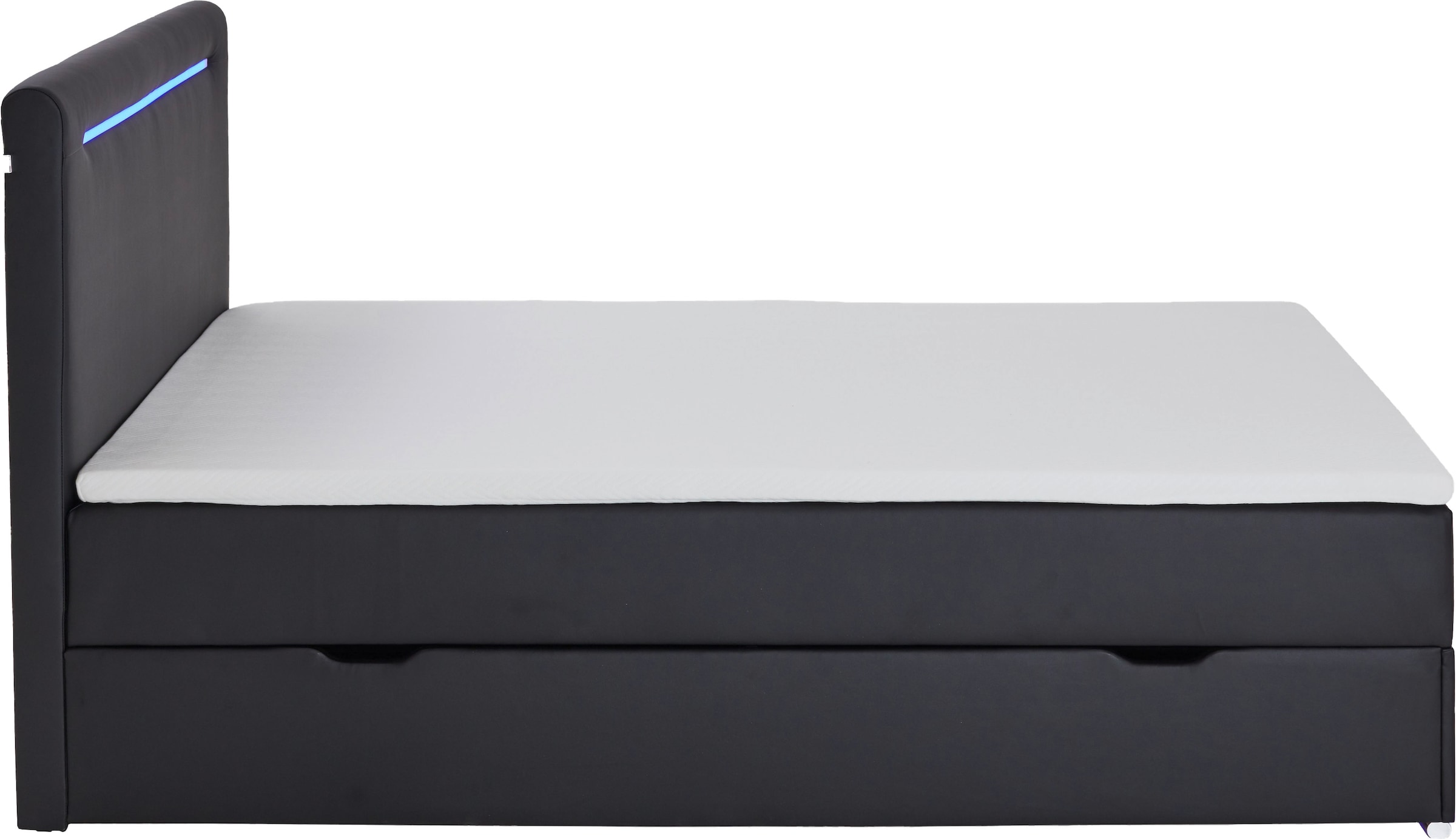 meise.möbel Boxbett »Candela 2« inkl. LED-Beleuchtung an Kopfteil und Füßen, mit Bettkasten und Topper